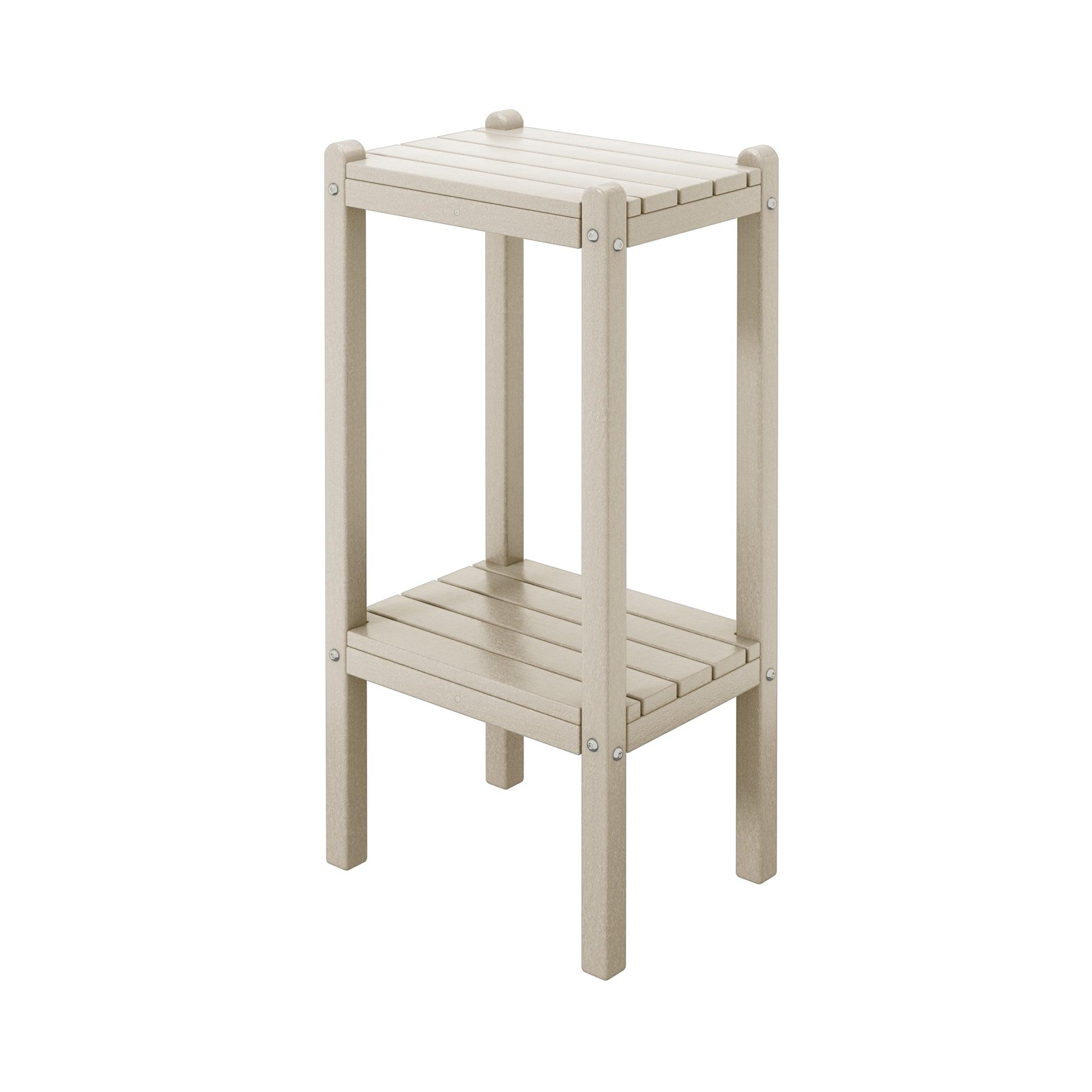 Paradise 36" Outdoor Adirondack HDPE 2-Tier Patio Side Table - Costaelm