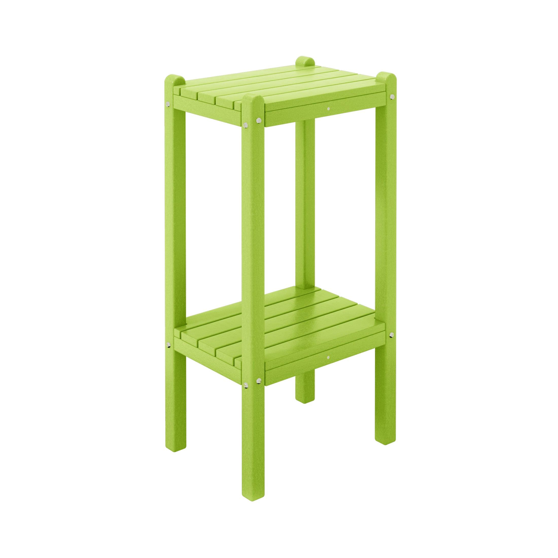 Paradise 36" Outdoor Adirondack HDPE 2-Tier Patio Side Table - Costaelm