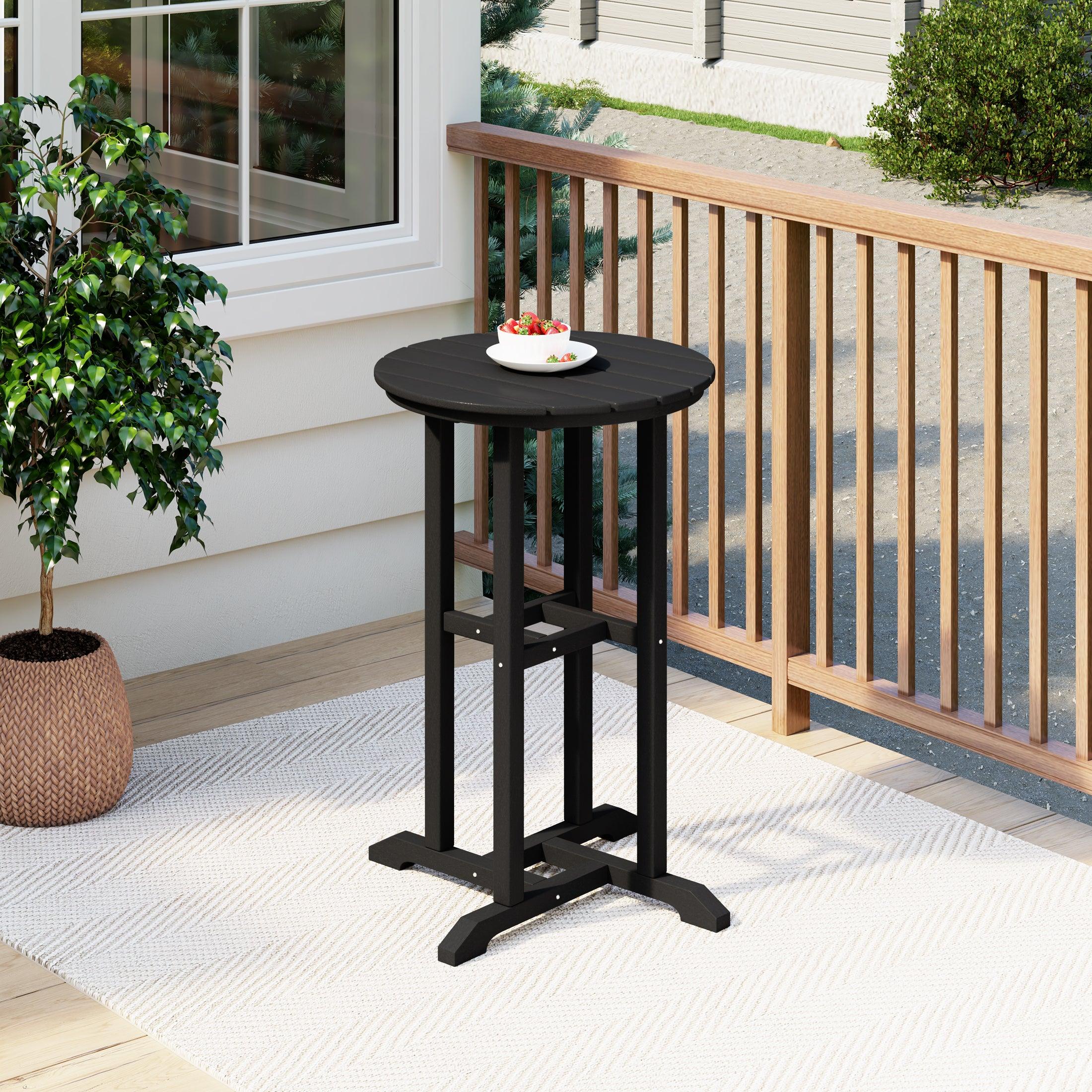 Paradise 37" Counter Height Round Outdoor Patio Cocktail Bar Table - Costaelm