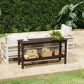 Paradise 55" Outdoor Patio HDPE Adirondack 2-Tier Shelf Console Table - Costaelm