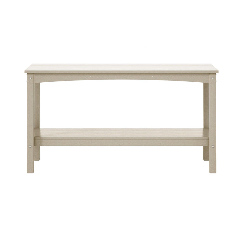 Paradise 55" Outdoor Patio HDPE Adirondack 2-Tier Shelf Console Table - Costaelm