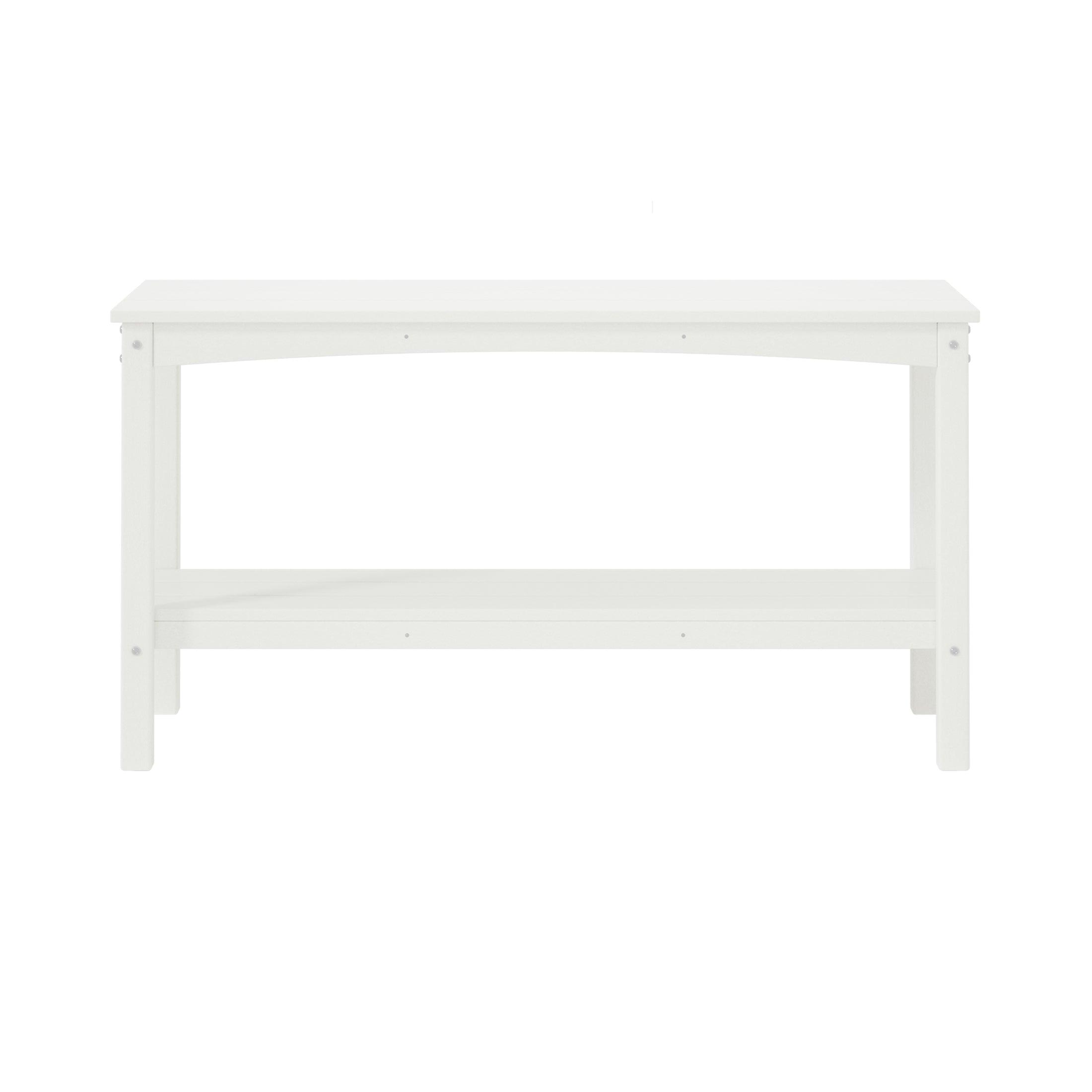 Paradise 55" Outdoor Patio HDPE Adirondack 2-Tier Shelf Console Table - Costaelm