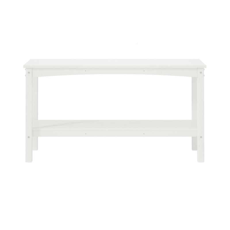 Paradise 55" Outdoor Patio HDPE Adirondack 2-Tier Shelf Console Table - Costaelm