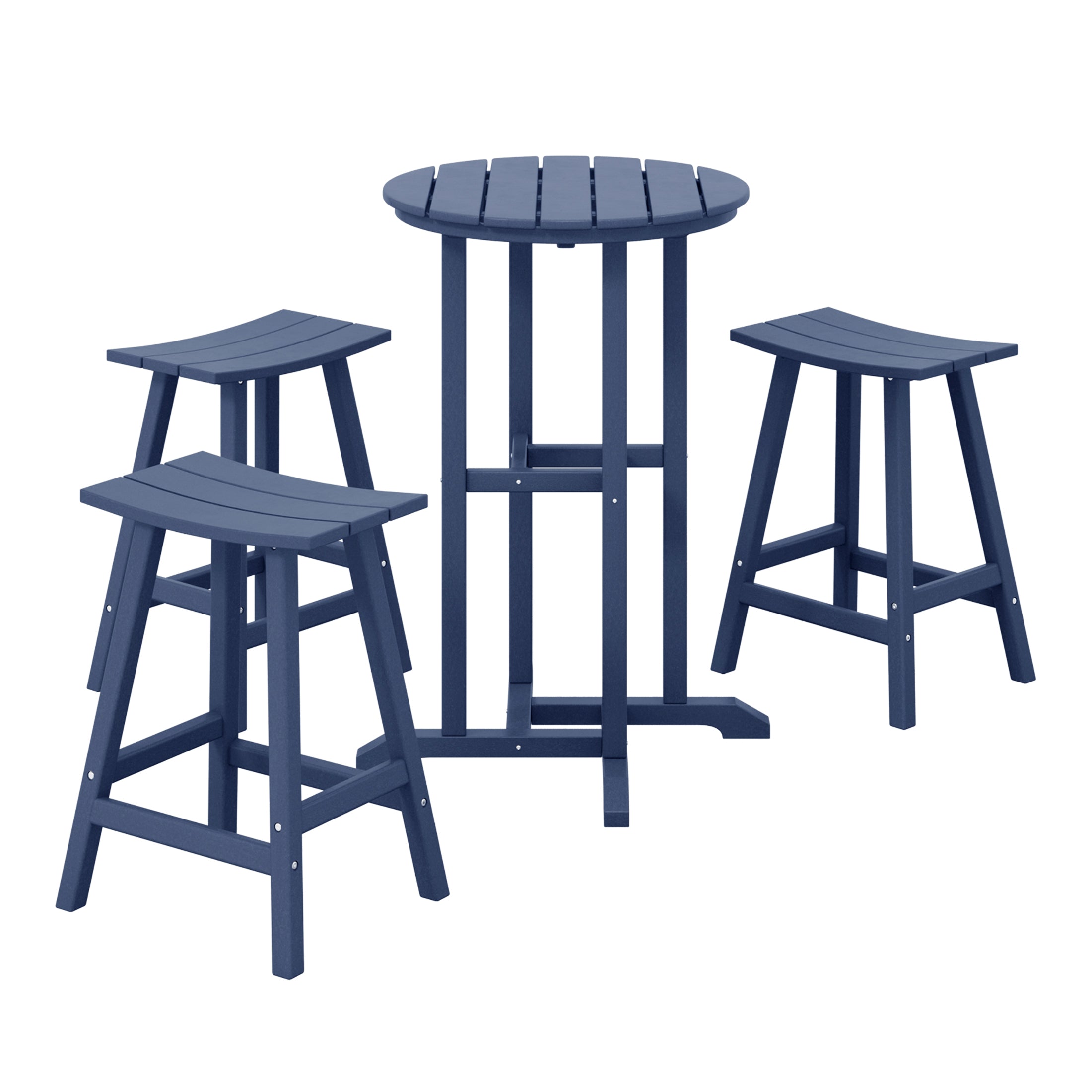 Paradise Counter Height Bar Stools Outdoor Bistro Patio Bar Table 4-Piece Set