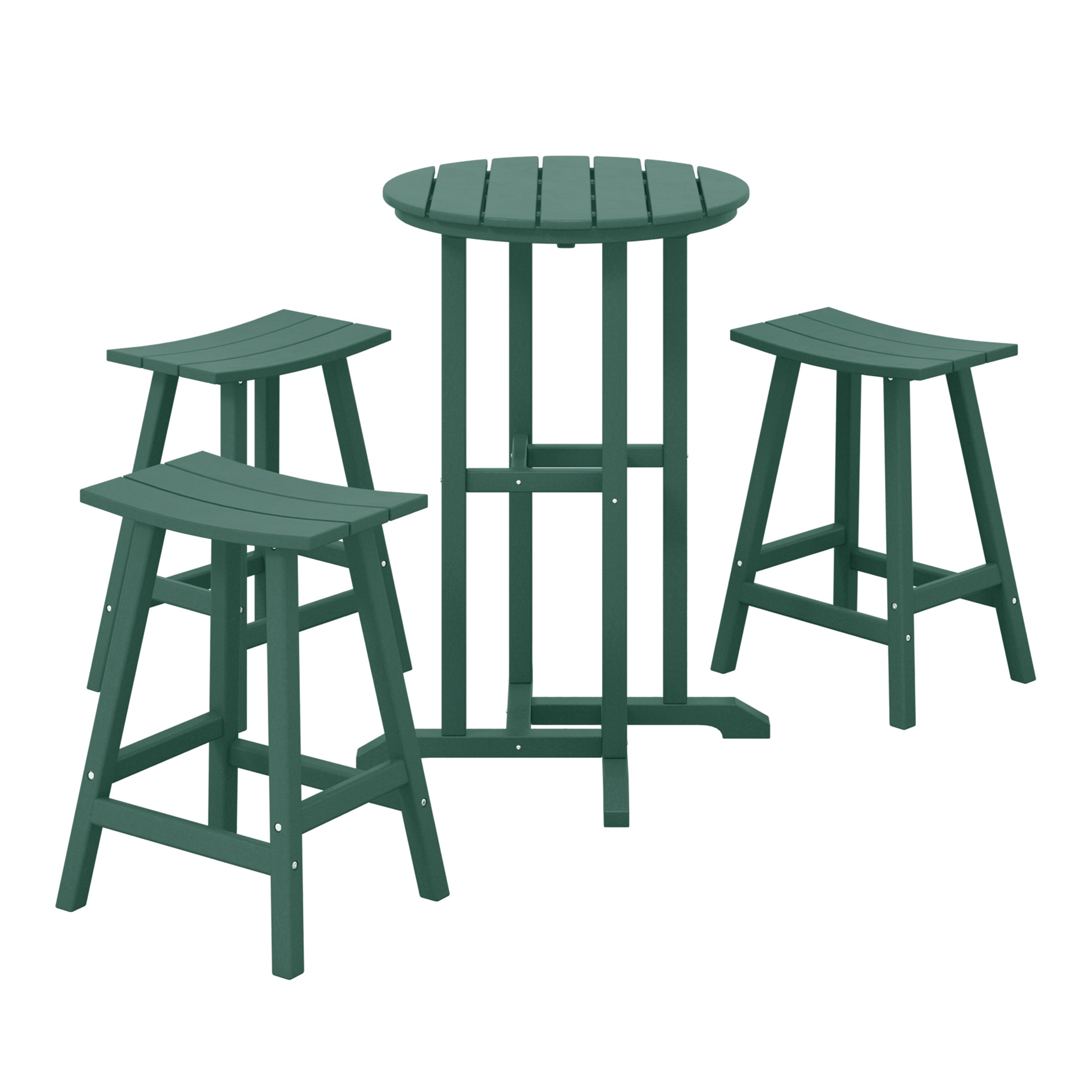 Paradise Counter Height Bar Stools Outdoor Bistro Patio Bar Table 4-Piece Set