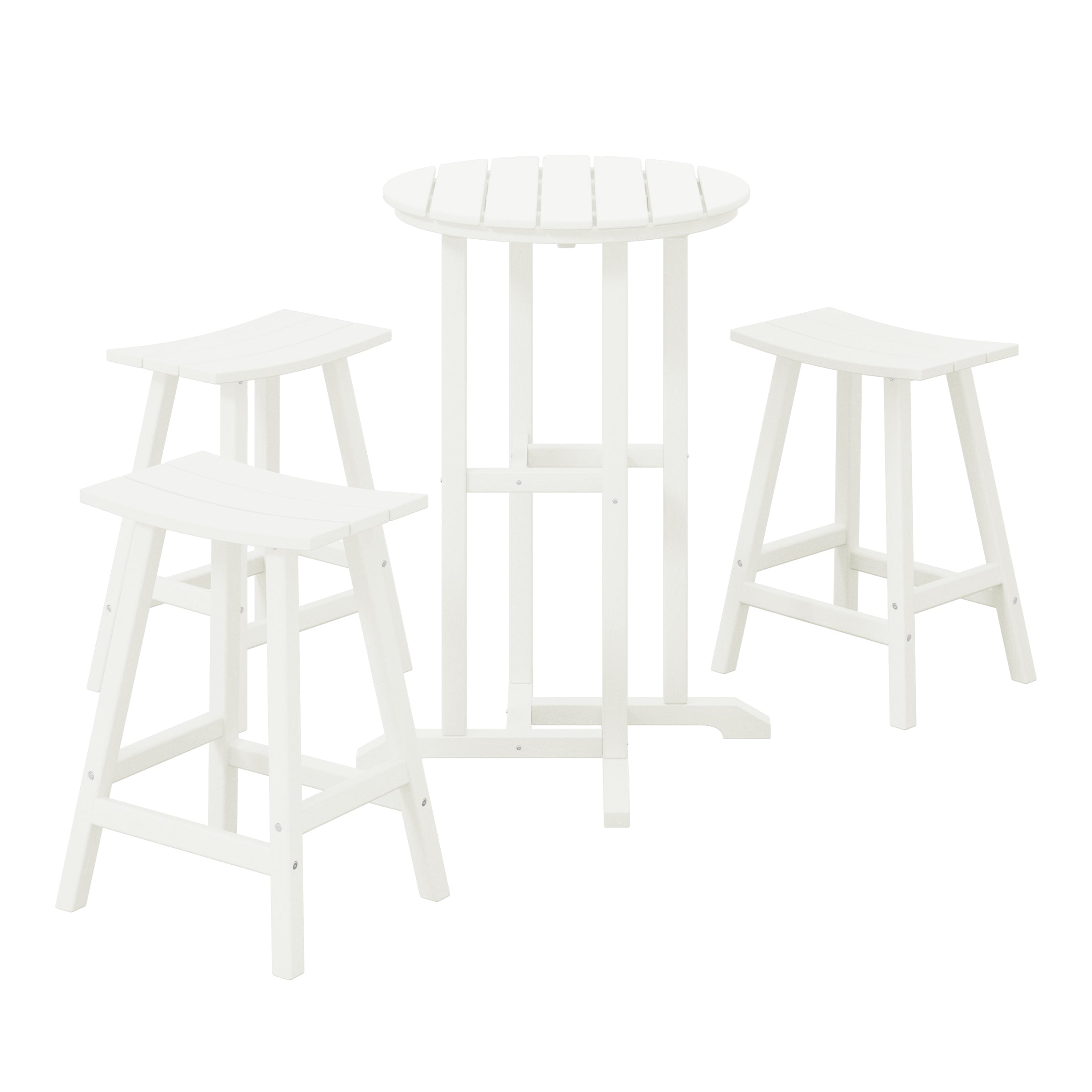 Paradise Counter Height Bar Stools Outdoor Bistro Patio Bar Table 4-Piece Set