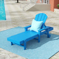 Paradise Outdoor Wheeled Classic Poly Adirondack Chaise Lounge with Arms - Costaelm