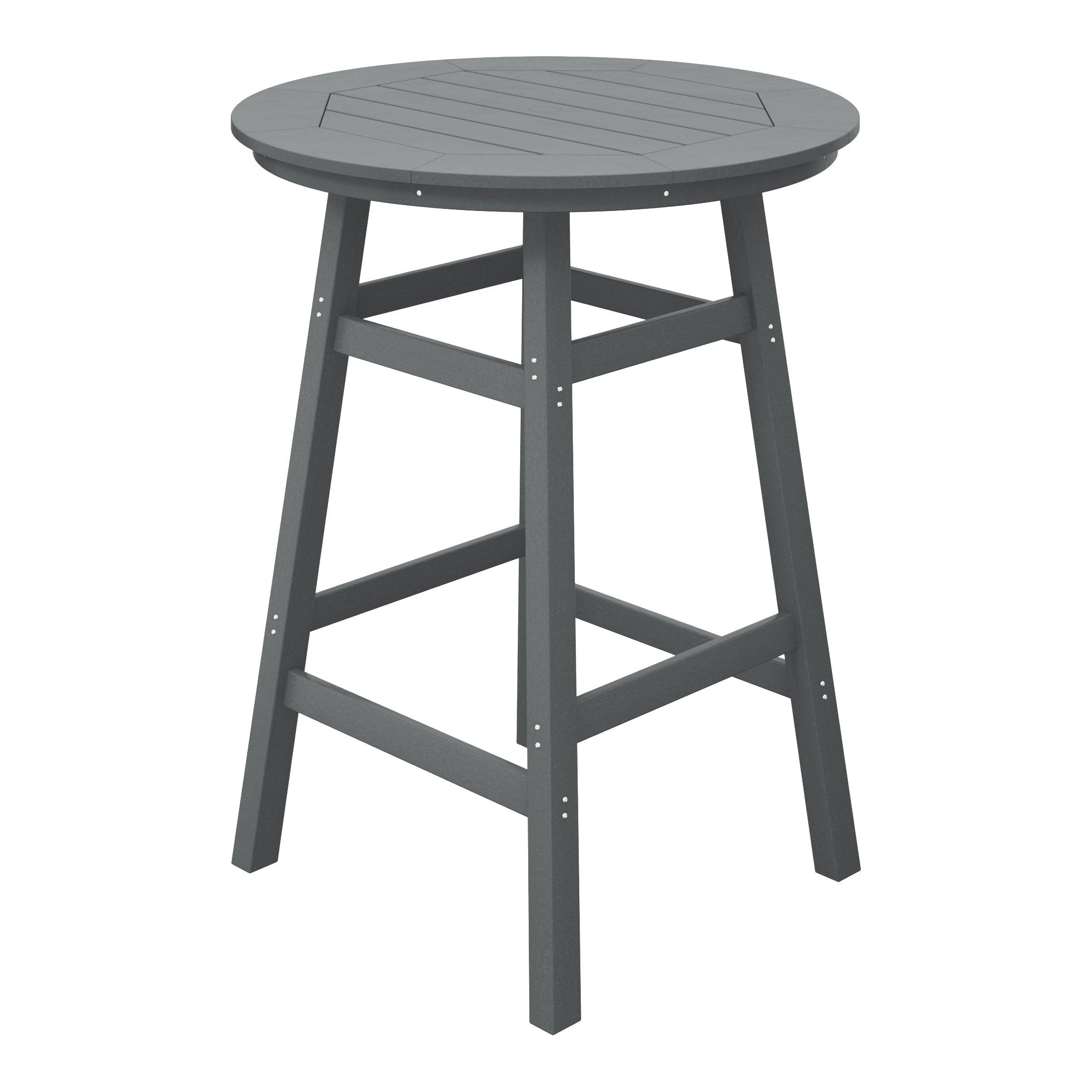 Paradise Round Outdoor Patio Bistro Bar Table With Umbrella Hole - Costaelm