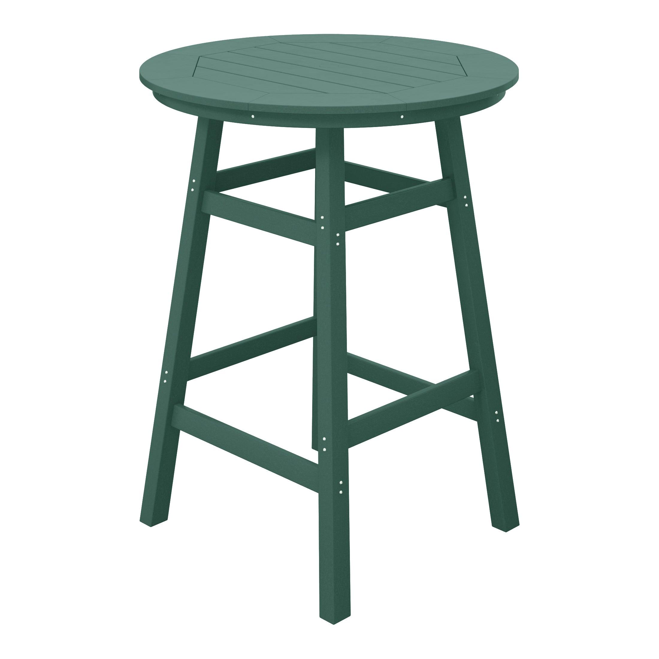 Paradise Round Outdoor Patio Bistro Bar Table With Umbrella Hole - Costaelm