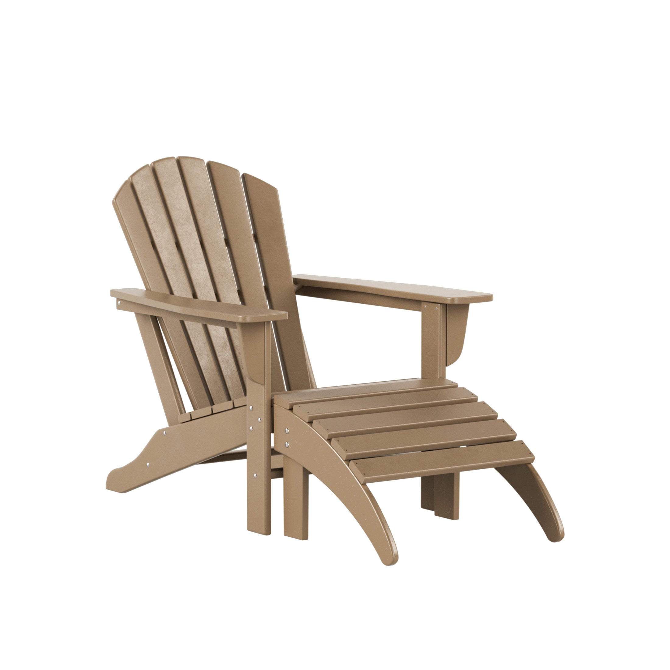 Portside Outdoor Adirondack Chair With Ottoman 2-Piece Set