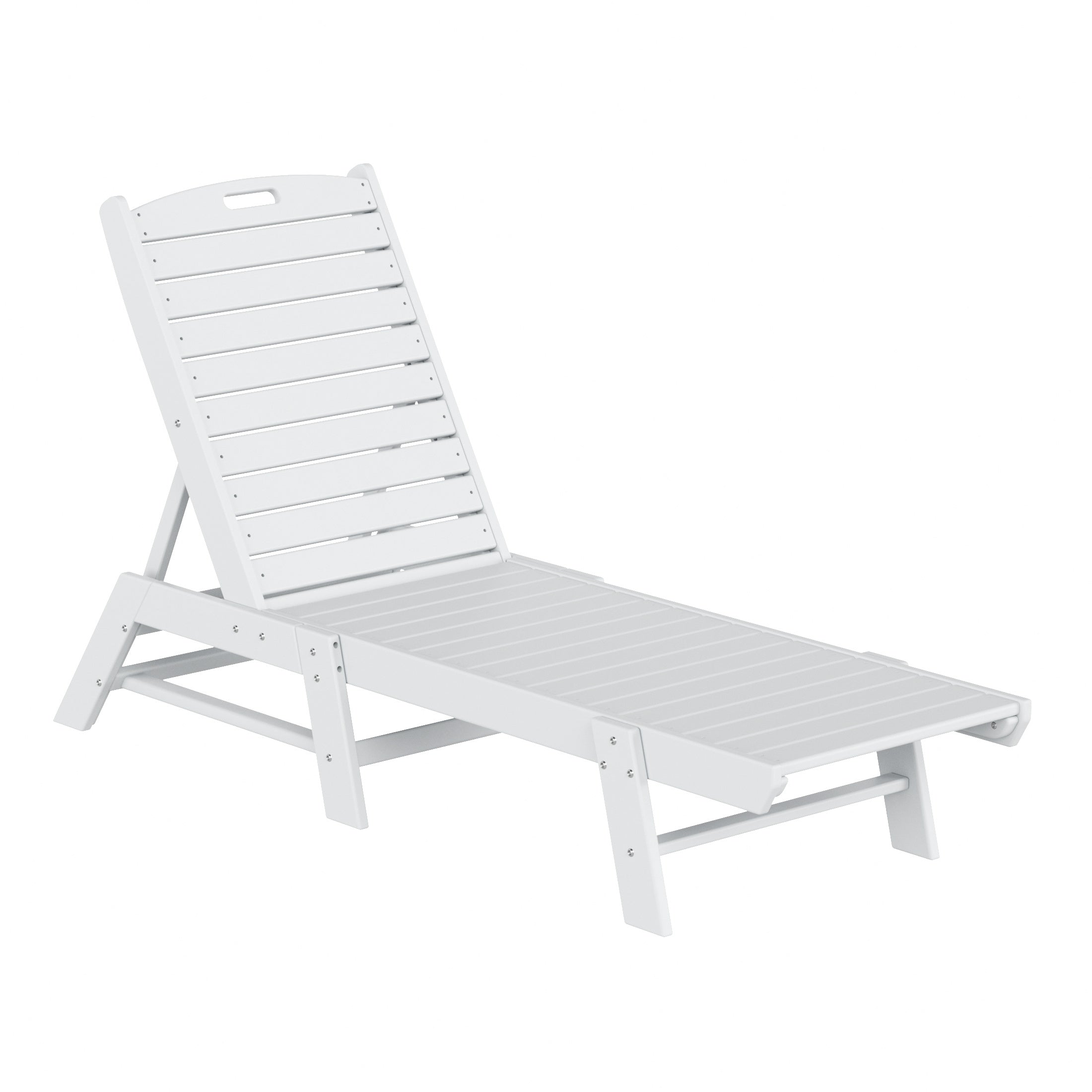 Paradise Malibu Poly Reclining Outdoor Patio Chaise Lounge Chair Adjustable