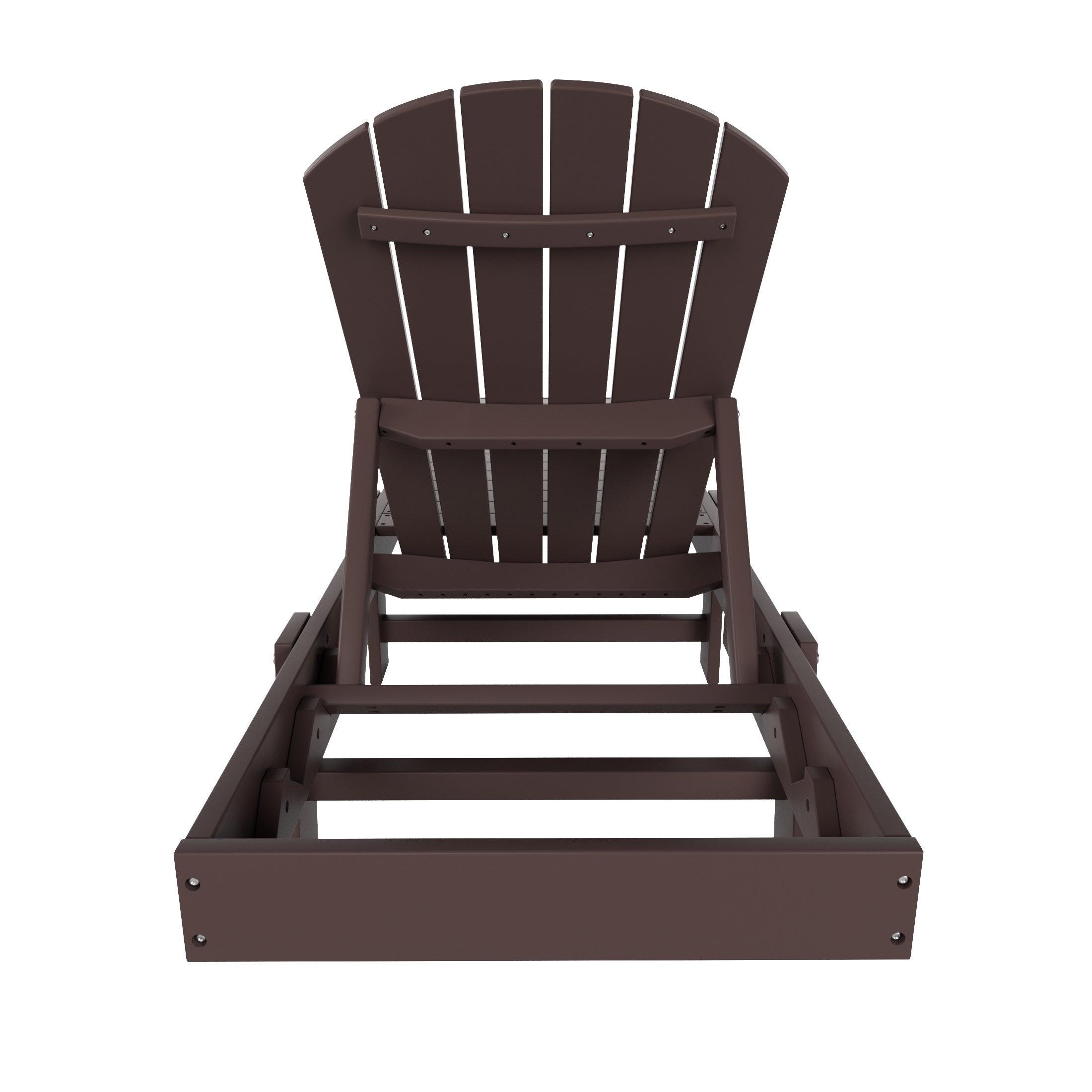 Portside Outdoor Classic Poly Adirondack Chaise Lounge - Costaelm