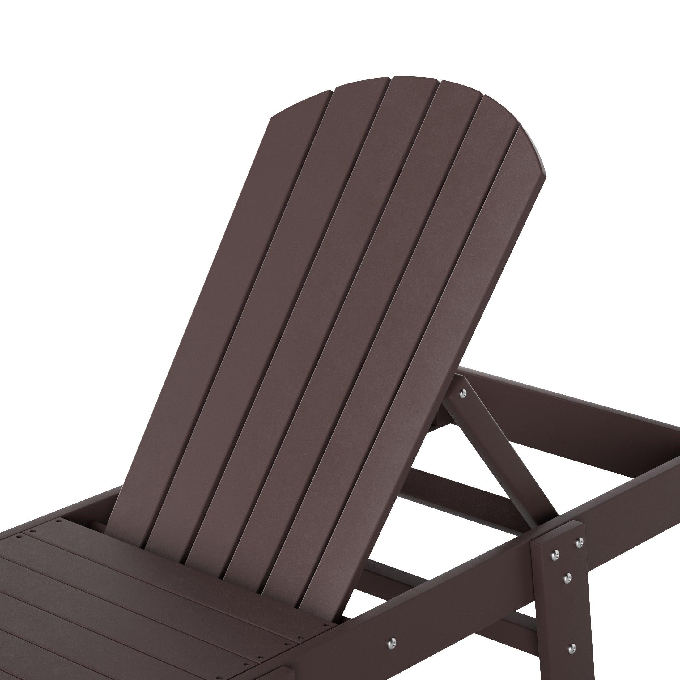 Portside Outdoor Classic Poly Adirondack Chaise Lounge - Costaelm