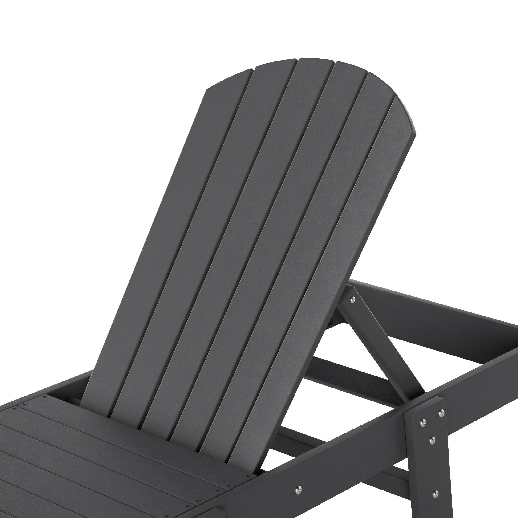 Portside Outdoor Classic Poly Adirondack Chaise Lounge - Costaelm