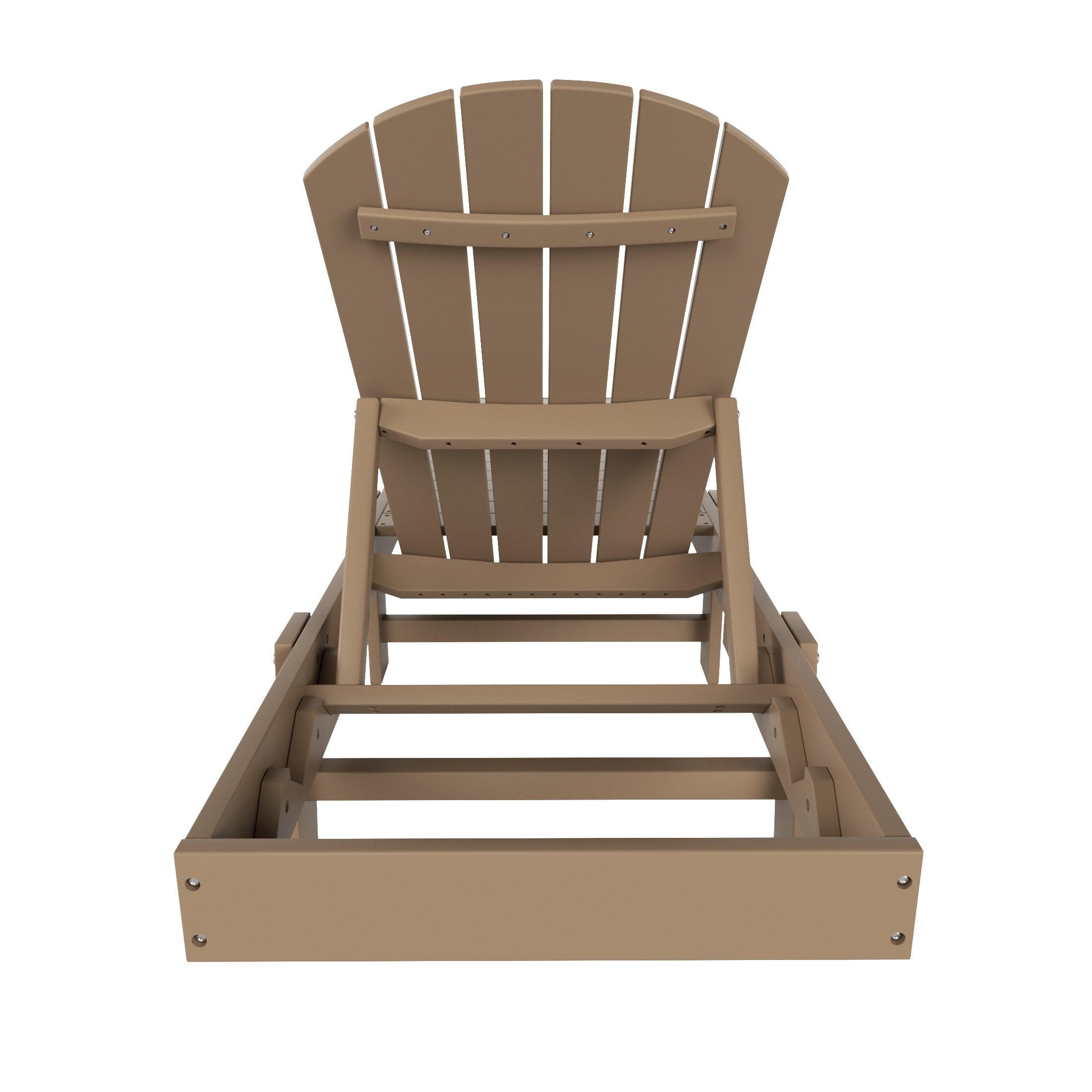 Portside Outdoor Classic Poly Adirondack Chaise Lounge - Costaelm