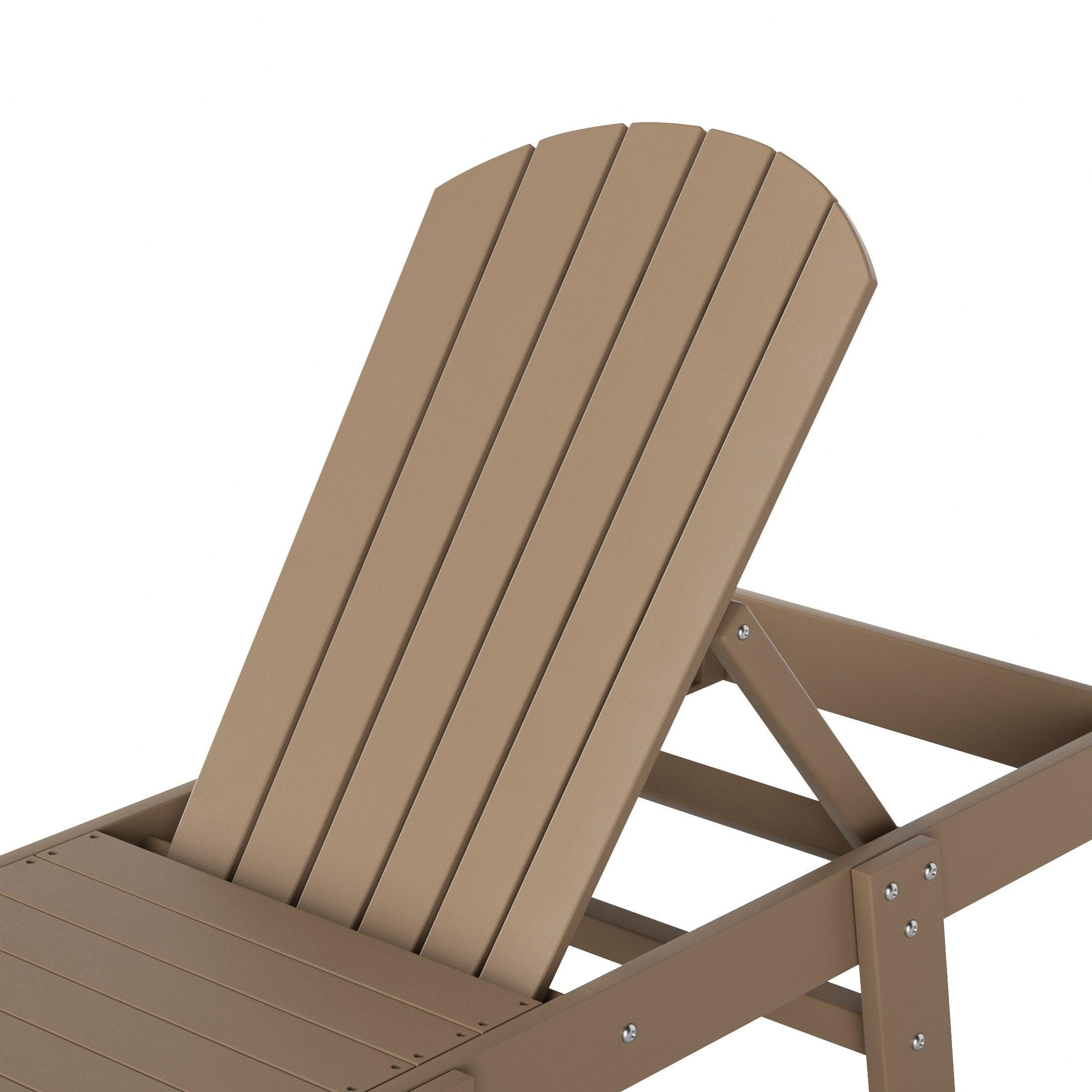 Portside Outdoor Classic Poly Adirondack Chaise Lounge - Costaelm