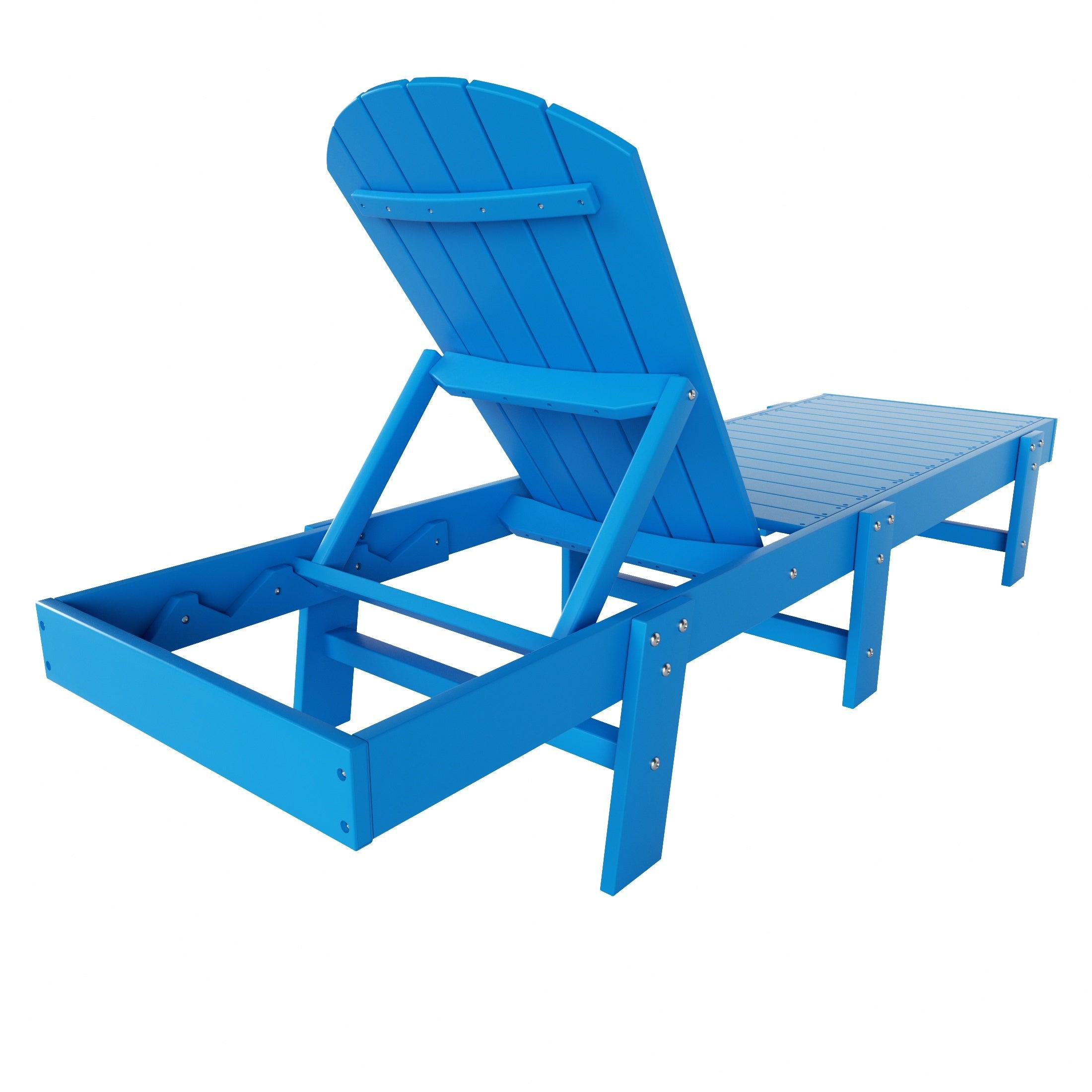 Portside Outdoor Classic Poly Adirondack Chaise Lounge (Set of 2) - Costaelm