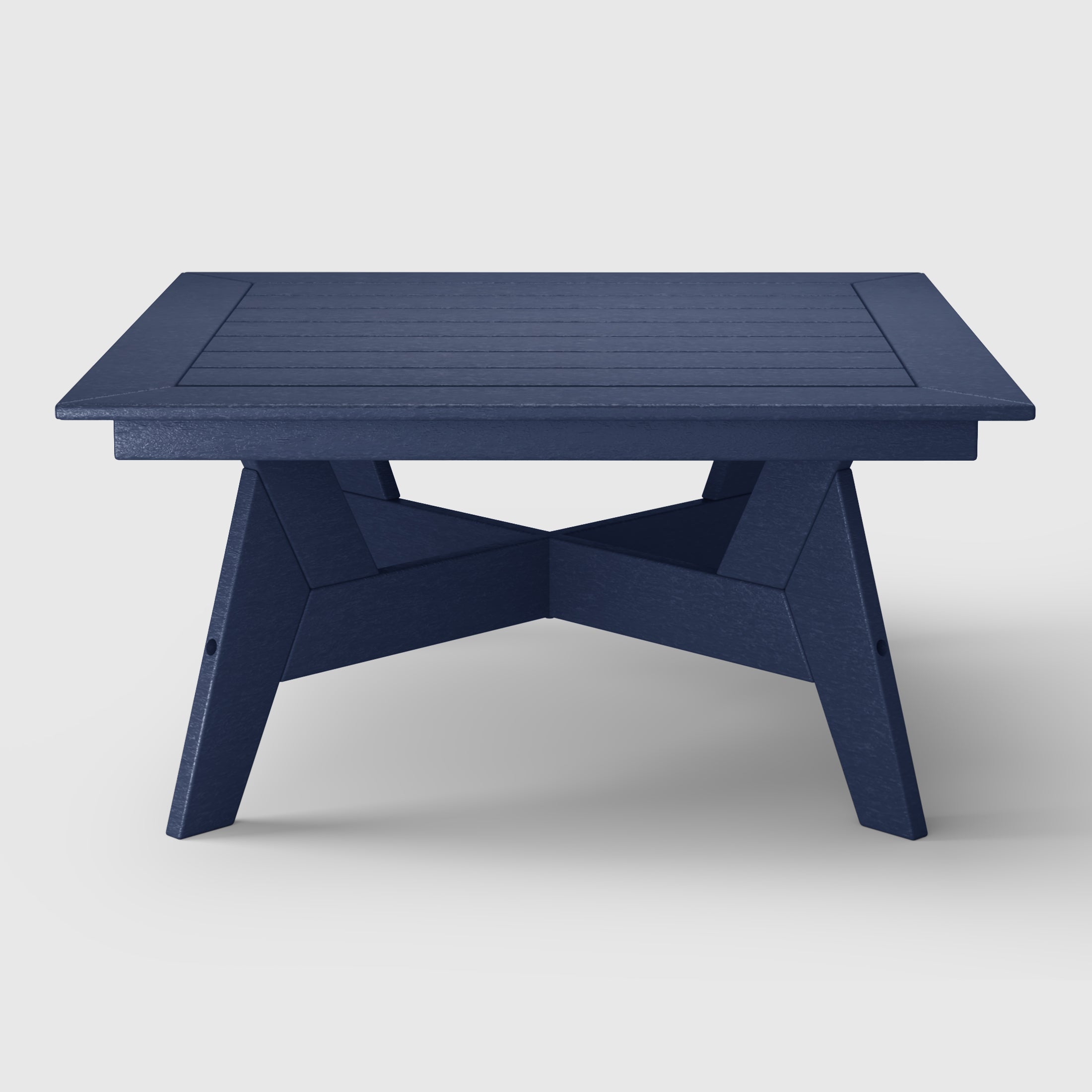 Portsmouth Modern Low Outdoor HDPE Patio Square Coffee Table