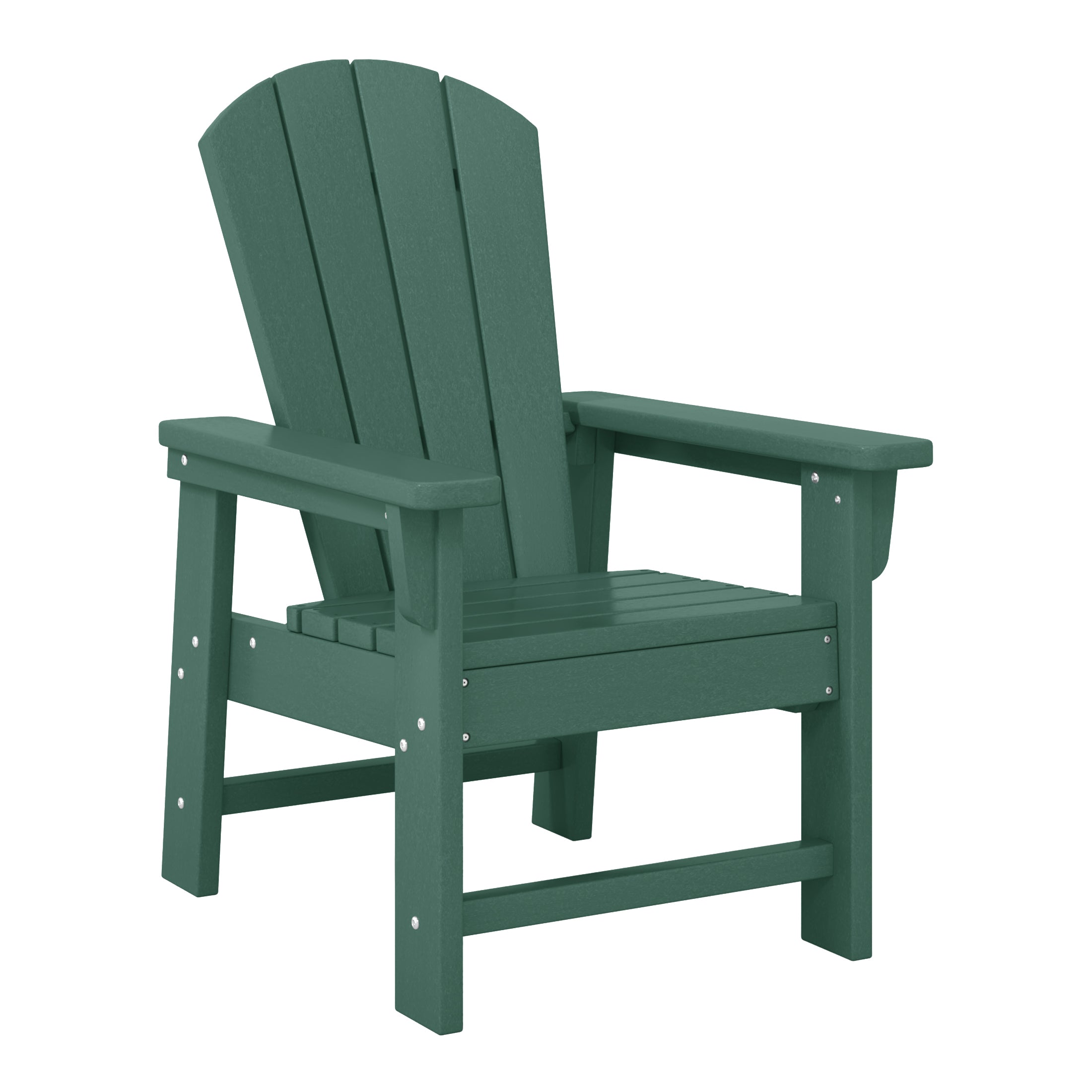 Paradise Kids 3-Piece Outdoor HDPE Adirondack Chairs With Square Side Table Set