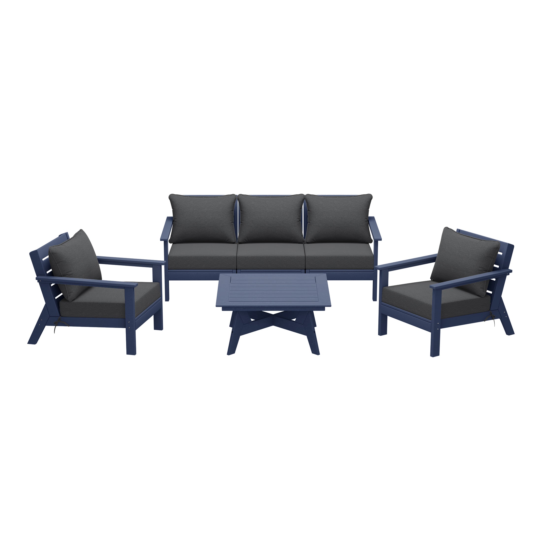 Portsmouth Outdoor 6-Piece Modular Sectional Patio Furniture Sofa Set