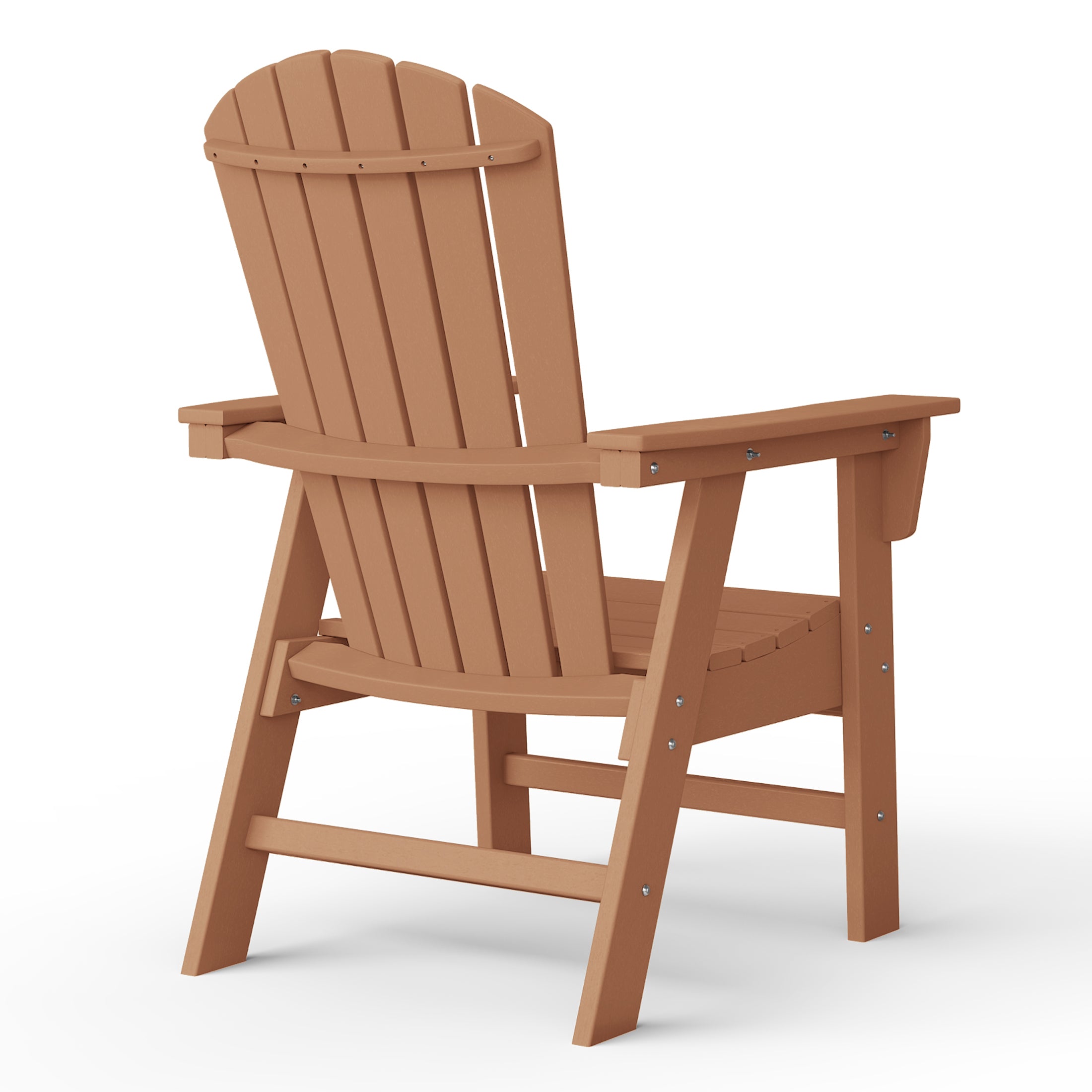 Portside Outdoor Patio Seashell Back Adirondack Dining Chair