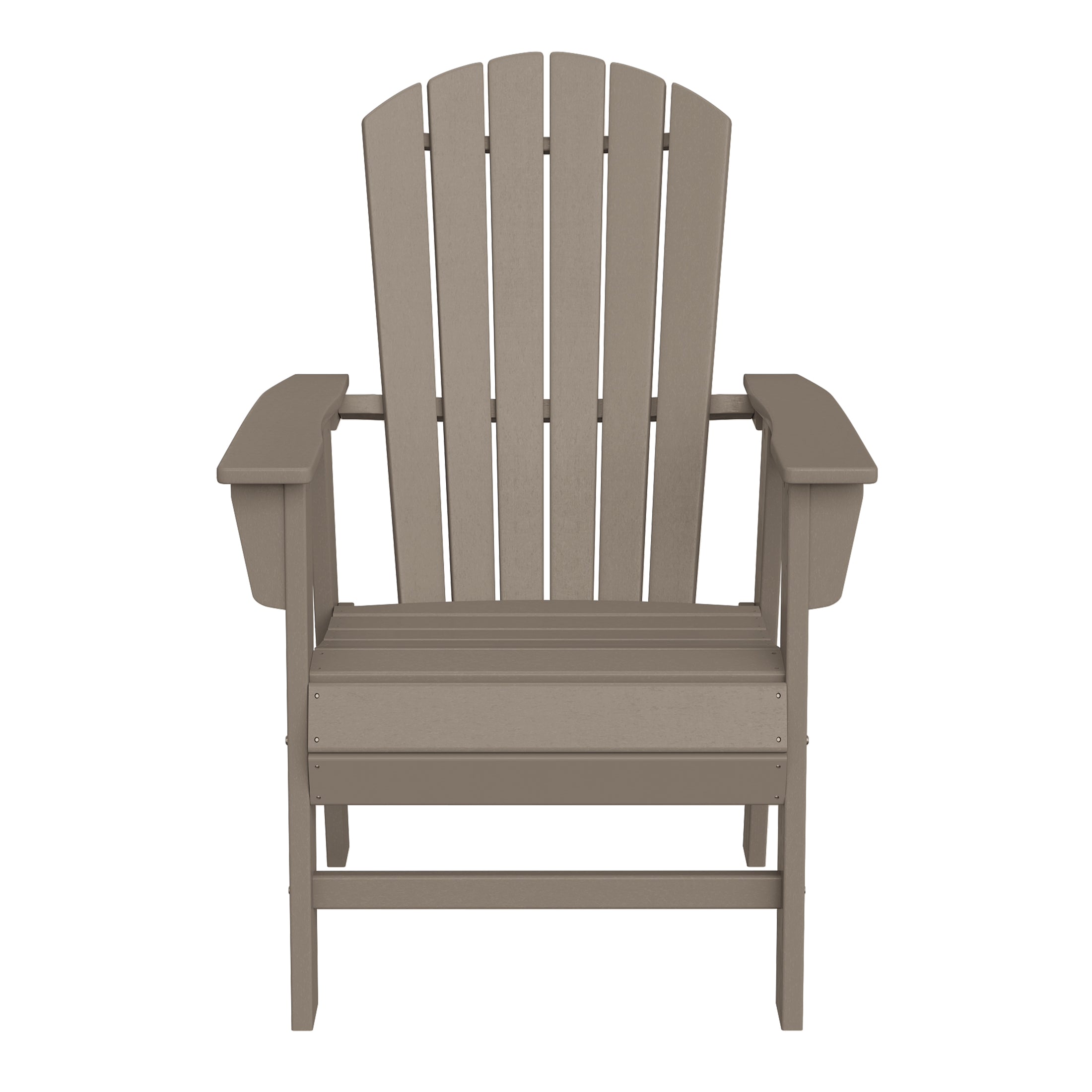 Portside Outdoor Patio Seashell Back Adirondack Dining Chair