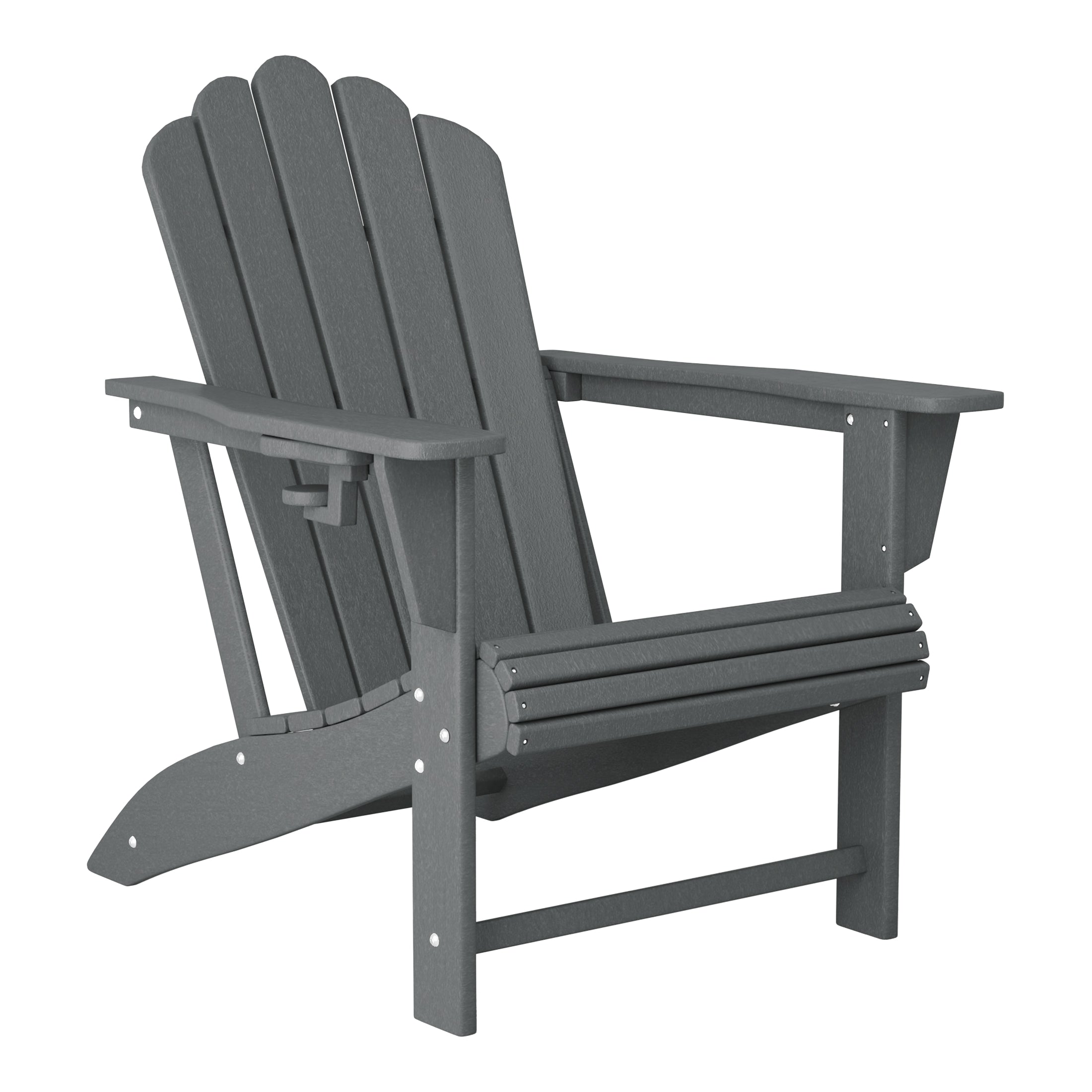 Lakeview 4-Piece Adirondack Chairs with Cup Holders and Table Set