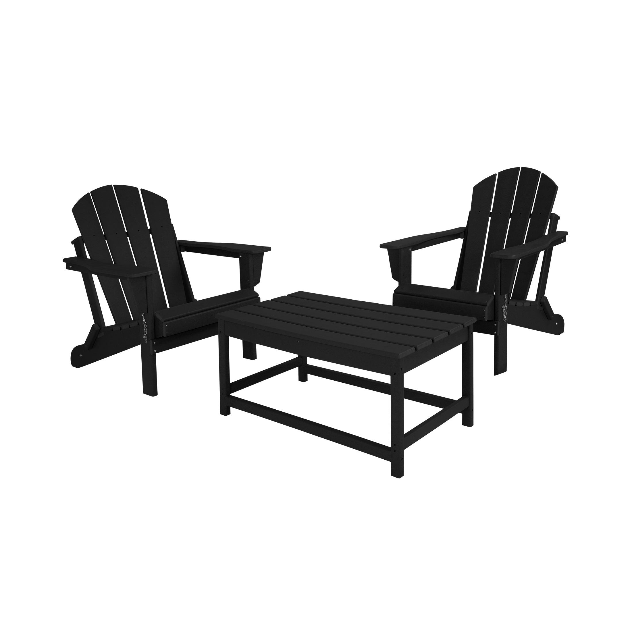 Paradise Westintrends 3-Piece set Outdoor / Patio Poly Adirondack chair set with a Coffee table ( 2 seater )