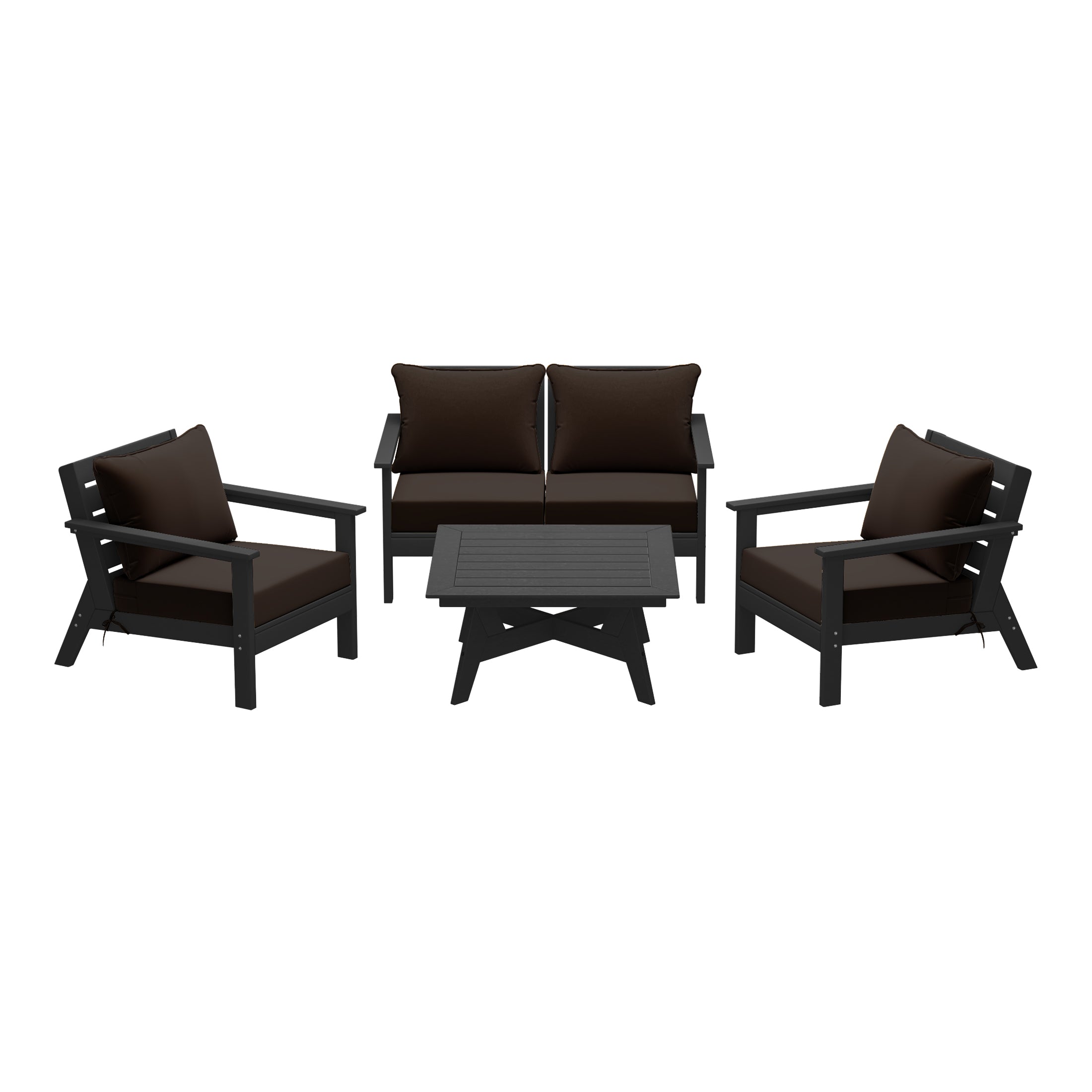 Portsmouth Outdoor 5-Piece Modular Sectional Patio Furniture Seating Set