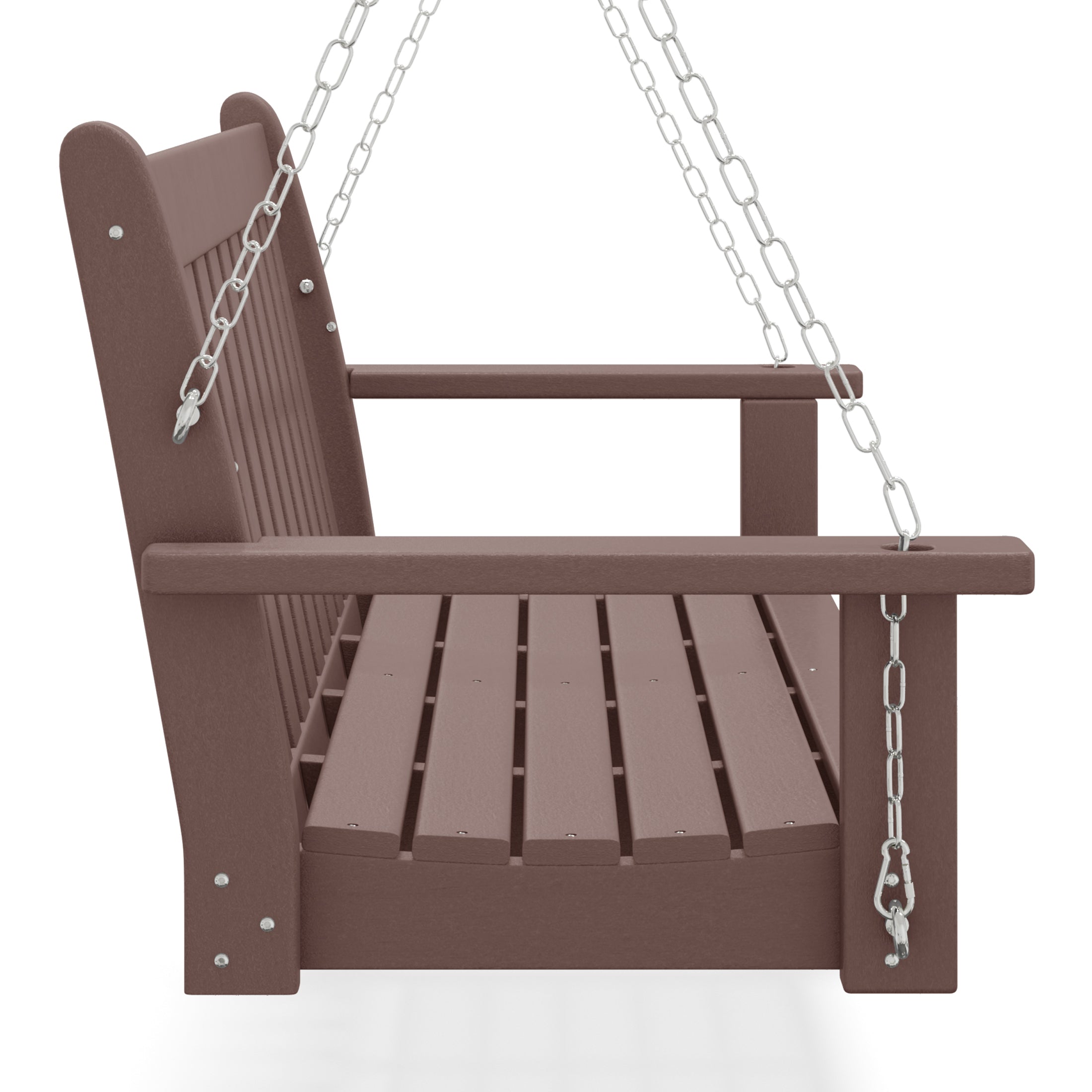 Paradise Outdoor Patio HDPE Hanging Front Porch Swing Bench