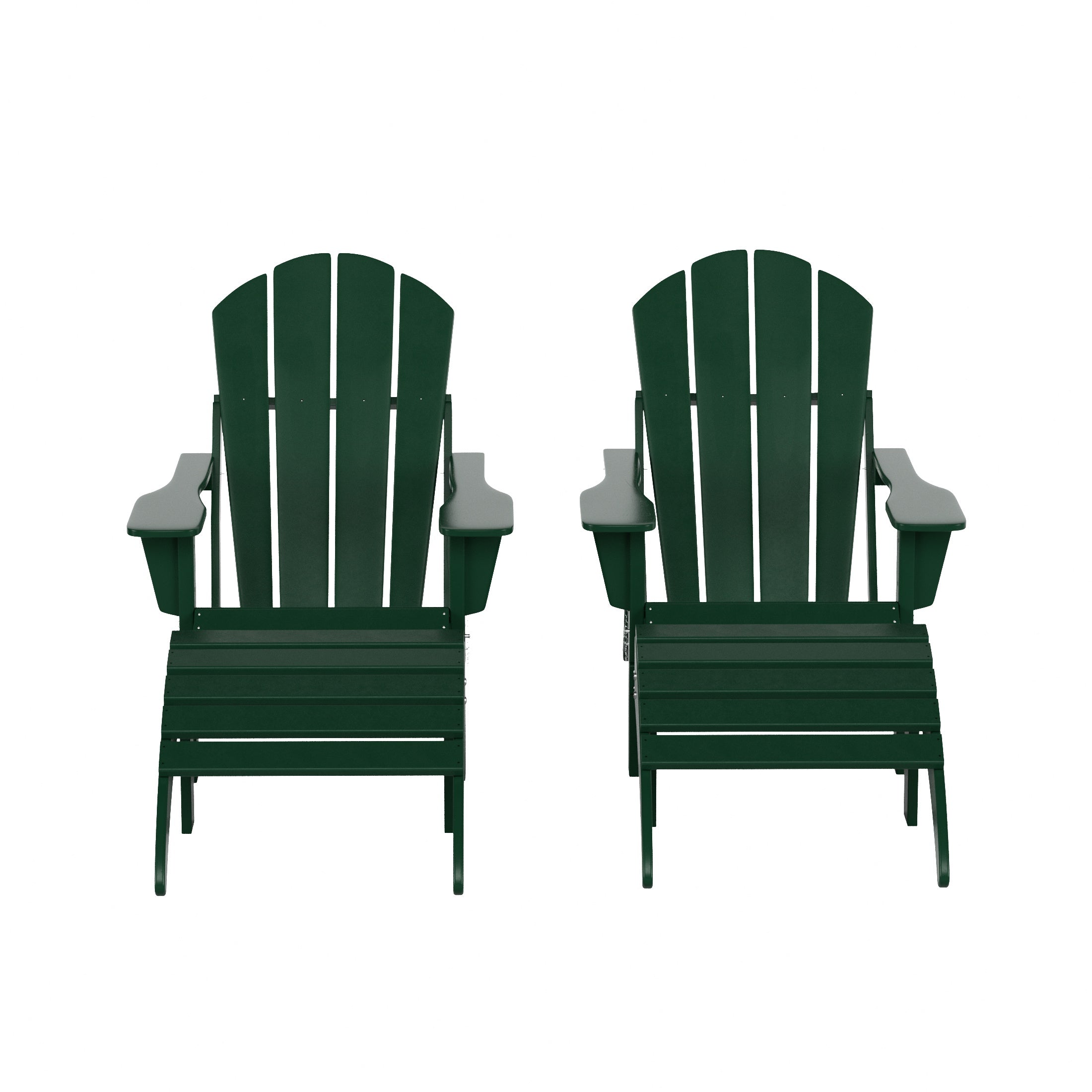 Paradise Westintrends 4-Piece set classic Adirondack chairs with ottoman (2 seater)