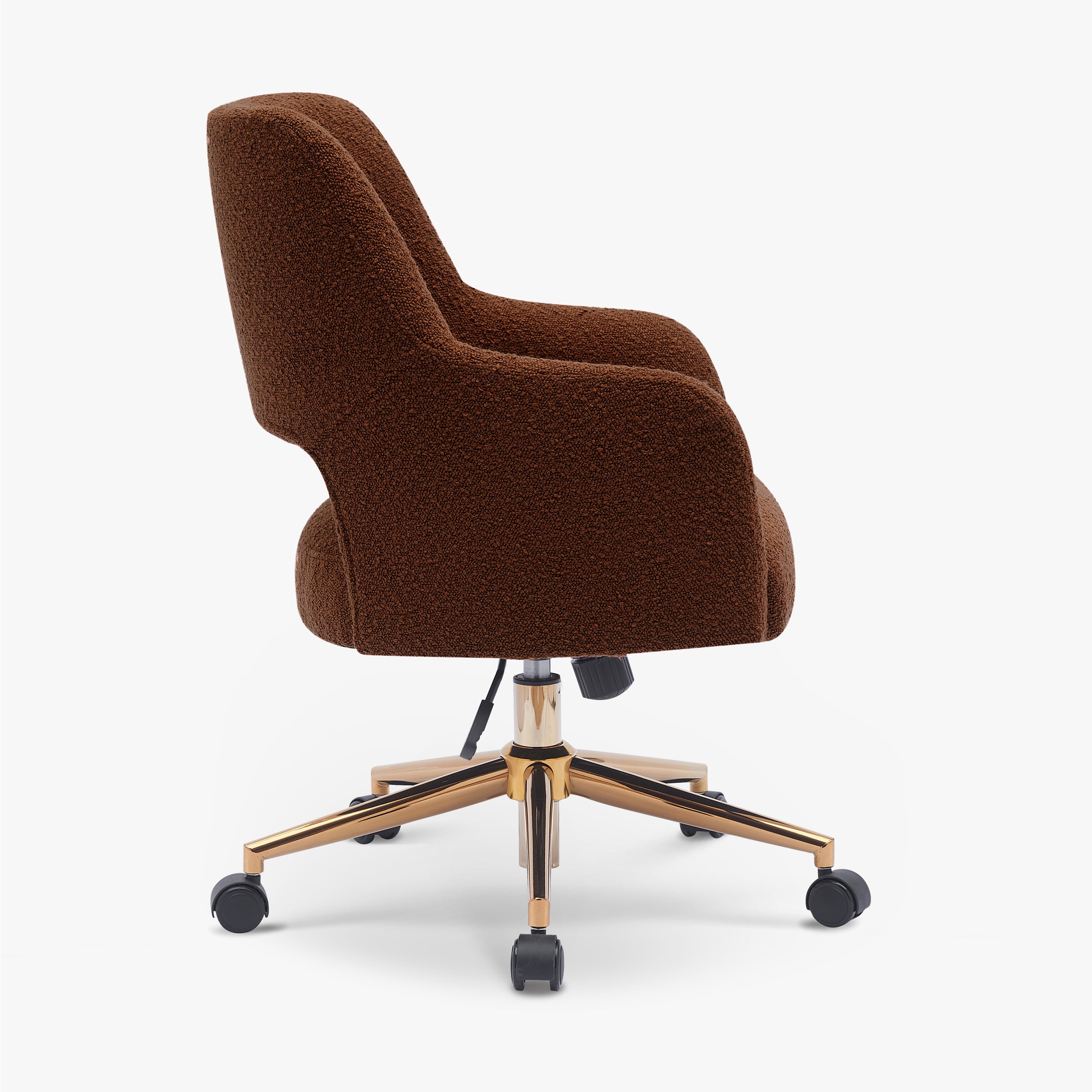 Amélie Modern Adjustable Height and Swivel Vanity Chair with Wheels