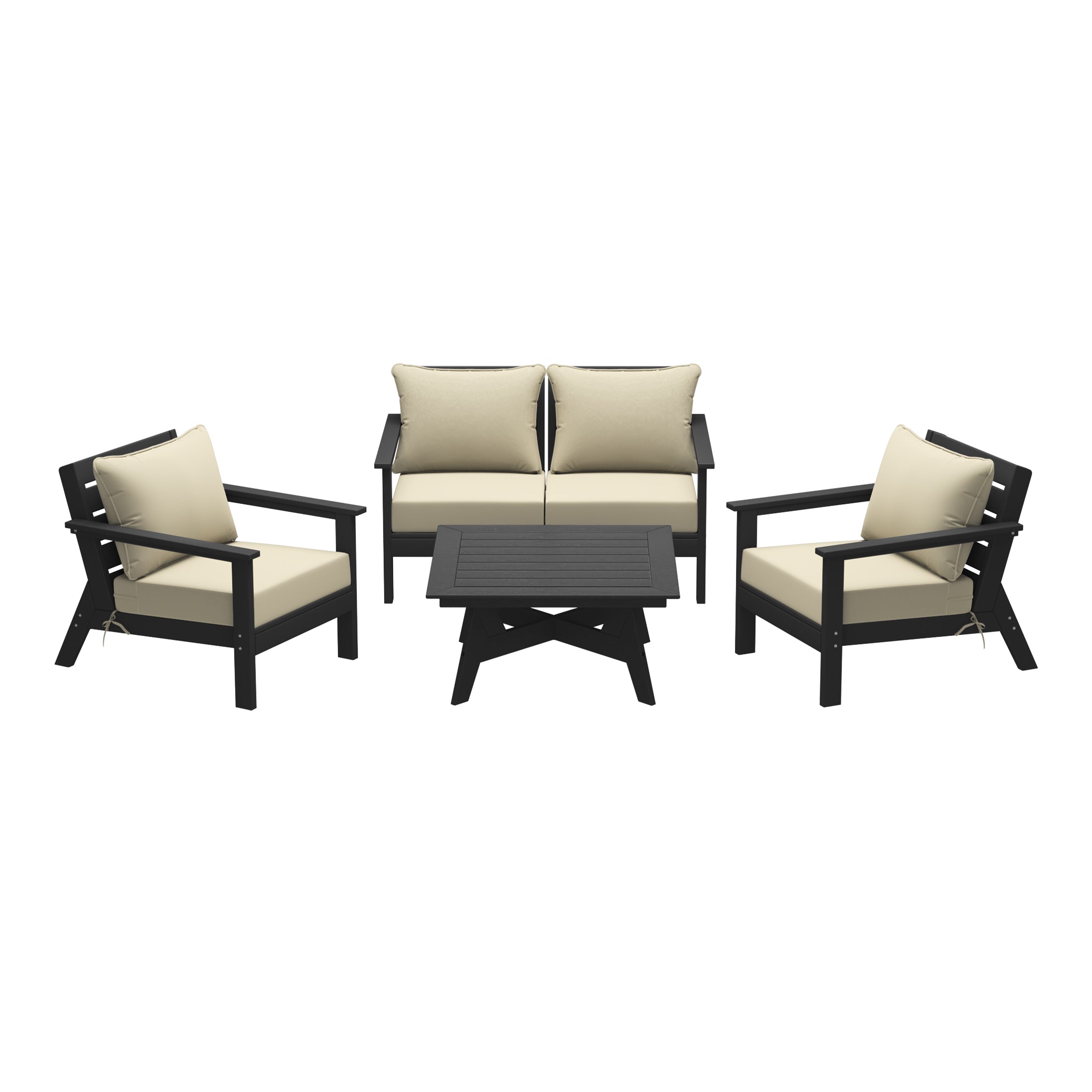 Portsmouth Outdoor 5-Piece Modular Sectional Patio Furniture Seating Set