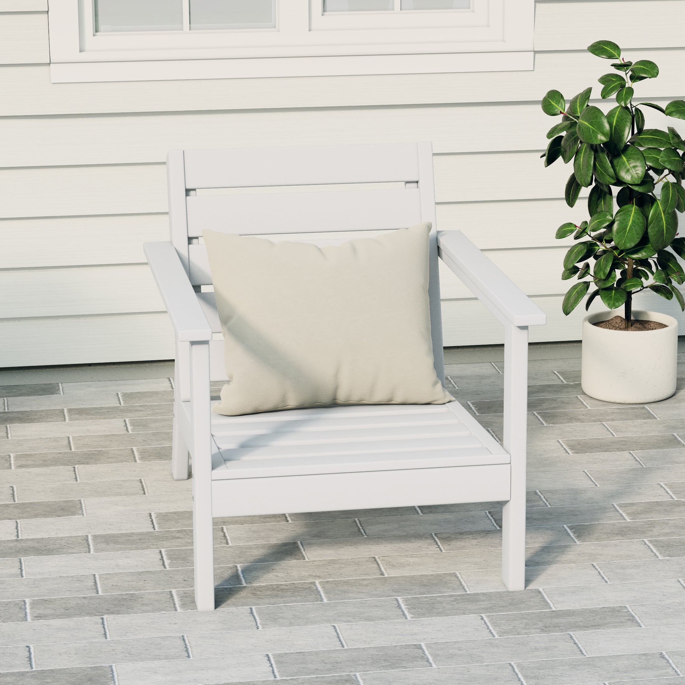 Portsmouth Outdoor Patio HDPE Deep Seating Modern Club Chair