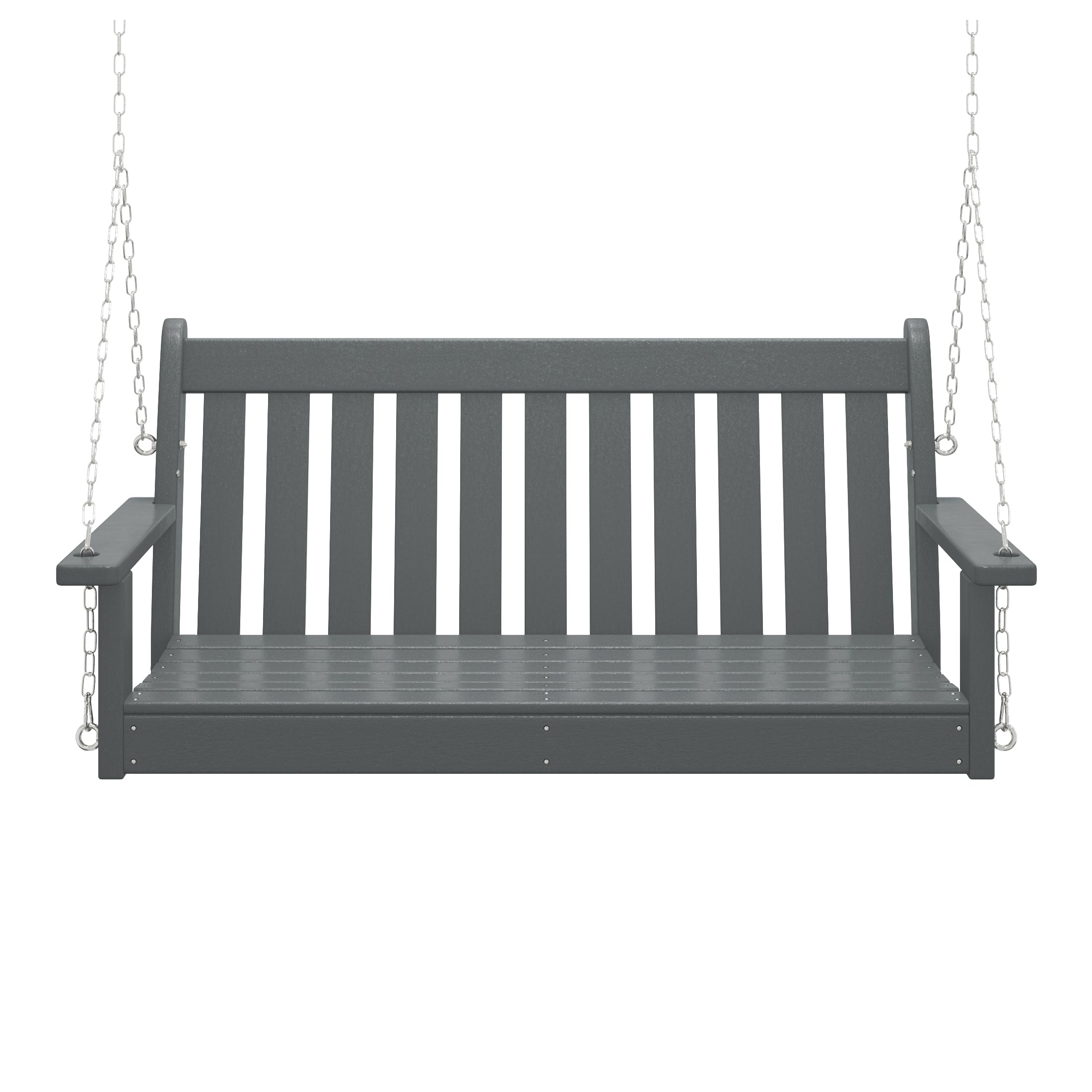 Paradise Outdoor Patio HDPE Hanging Front Porch Swing Bench