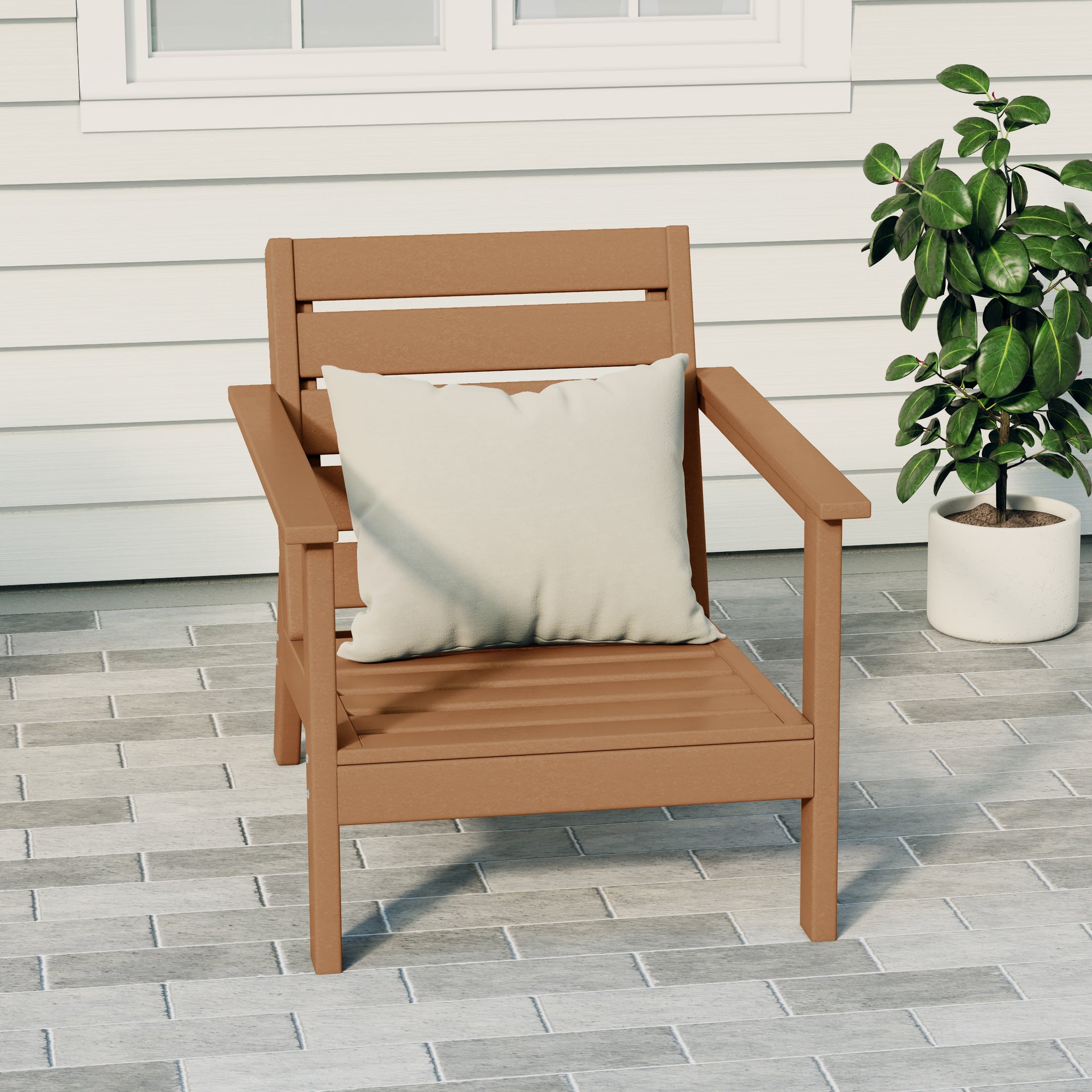 Portsmouth Outdoor Patio HDPE Deep Seating Modern Club Chair