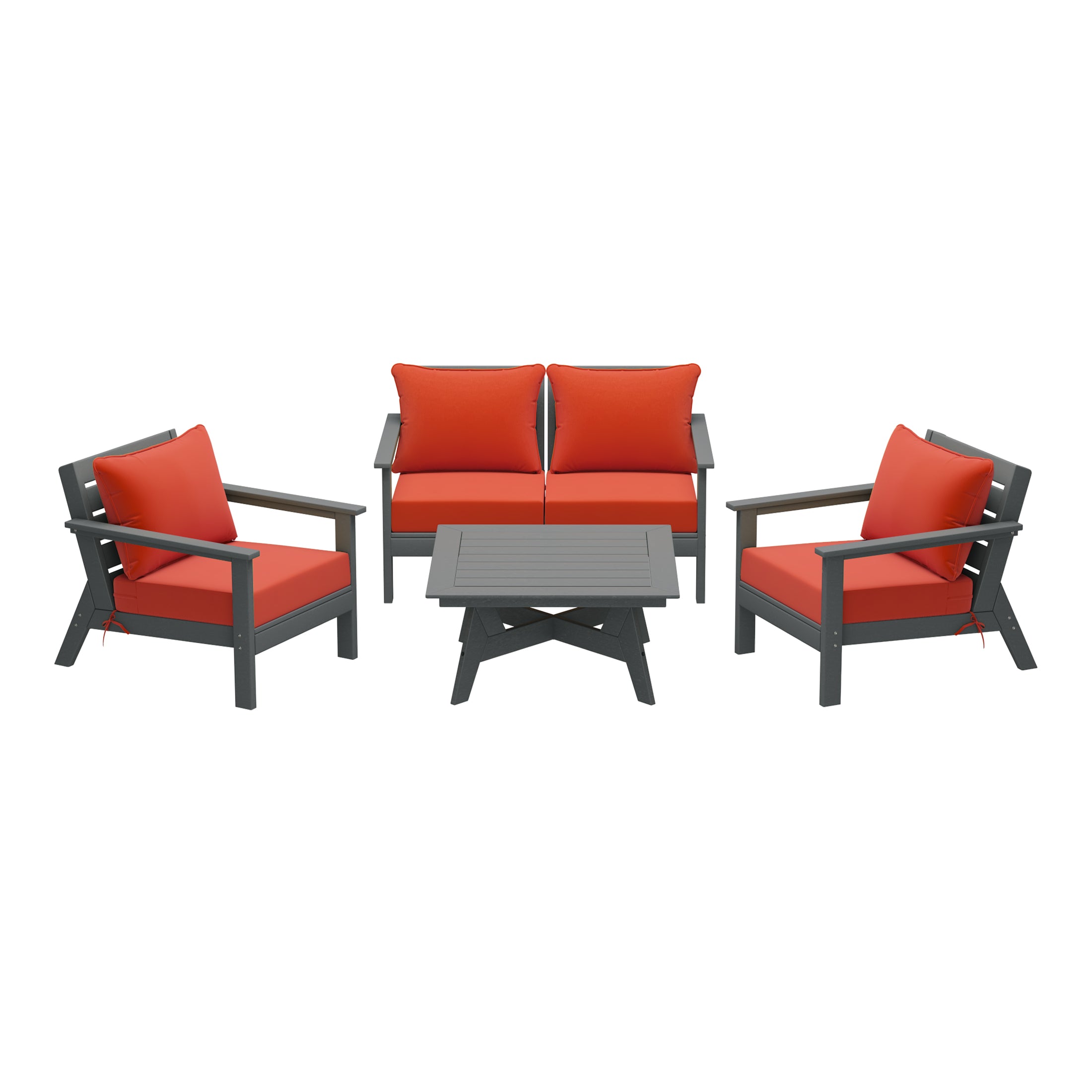 Portsmouth Outdoor 5-Piece Modular Sectional Patio Furniture Seating Set