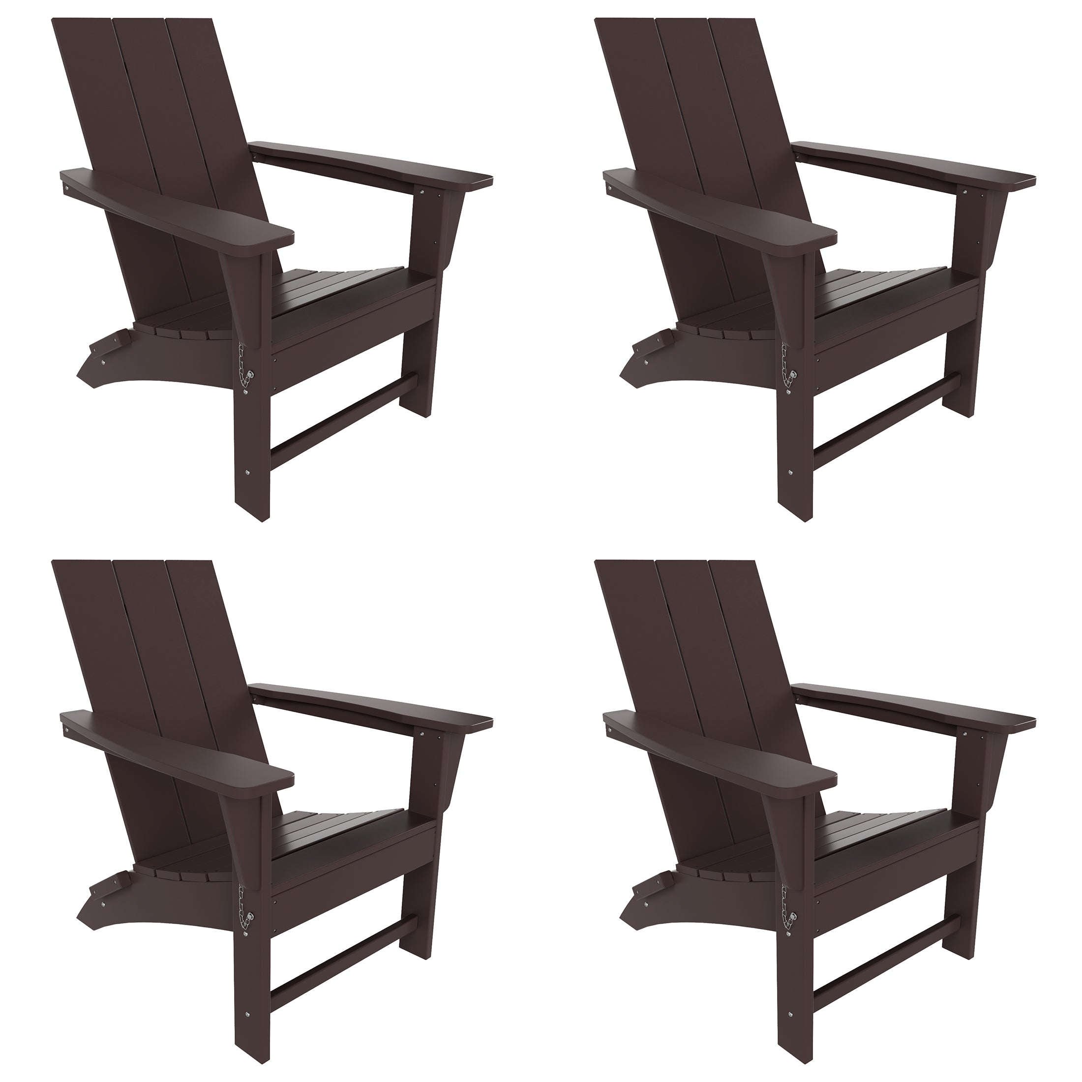 Palms Westintrends Modern Outdoor Folding Adirondack Chair (Set of 4)