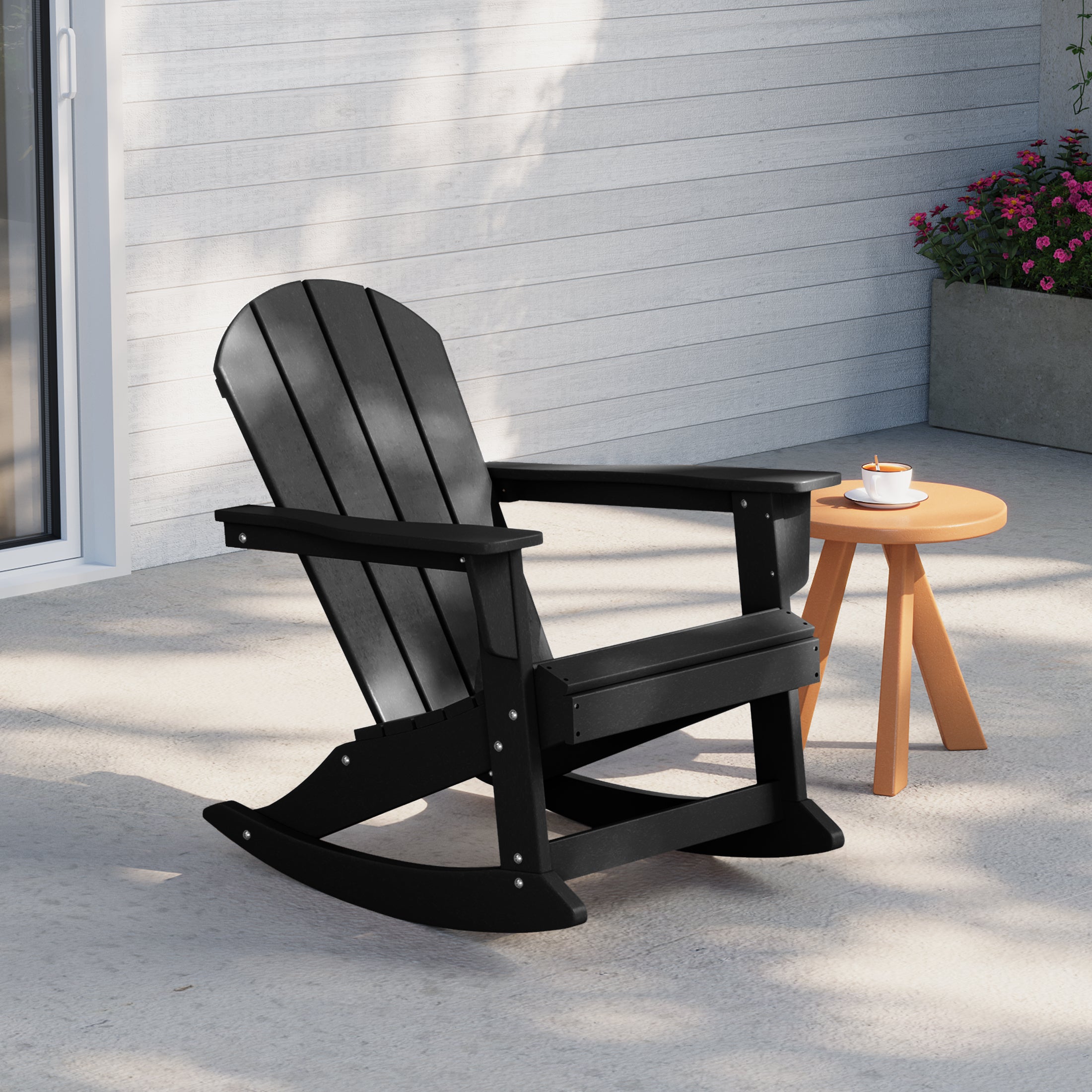 Paradise Westintrends Outdoor / Patio Poly Adirondack rocking chair