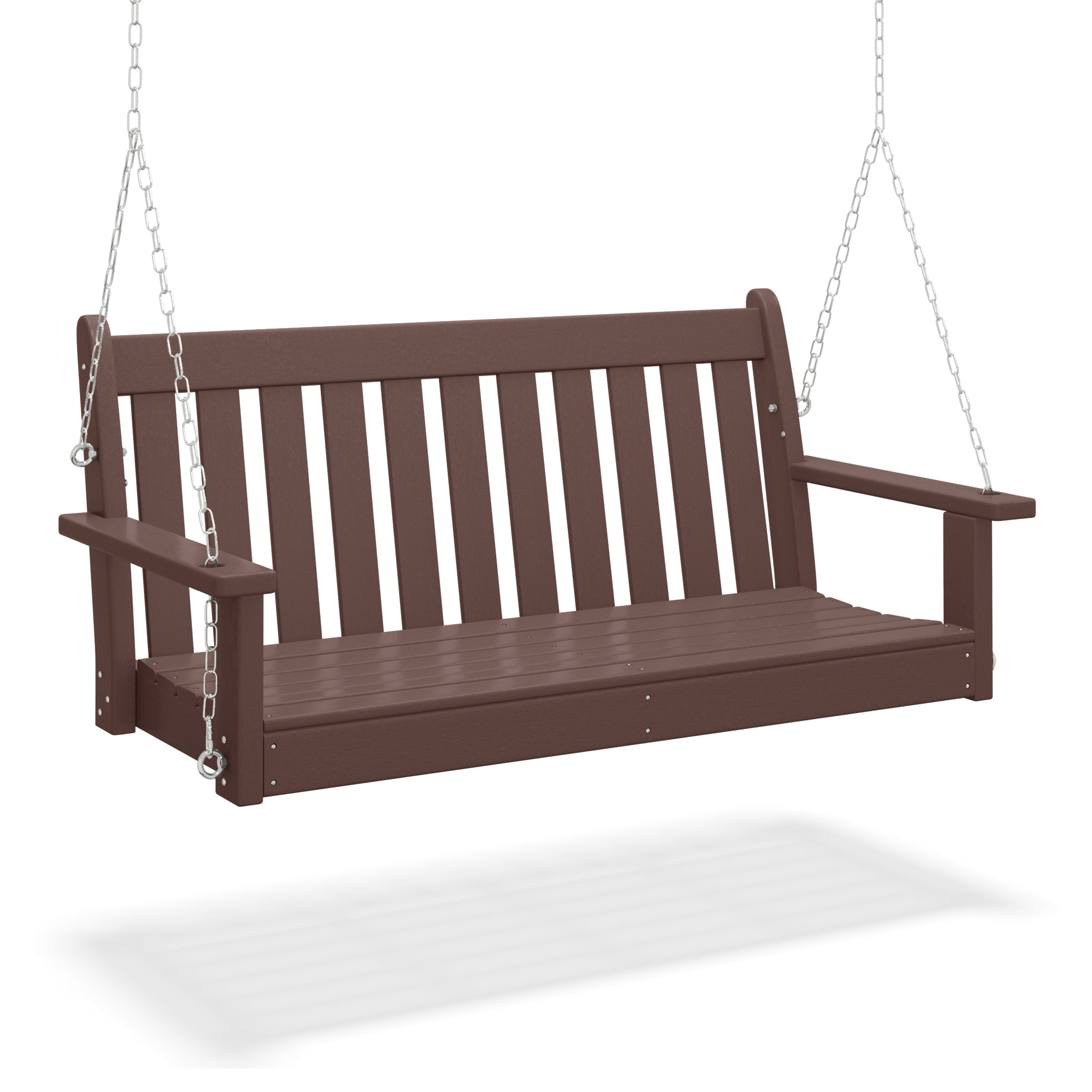 Paradise Outdoor Patio HDPE Hanging Front Porch Swing Bench