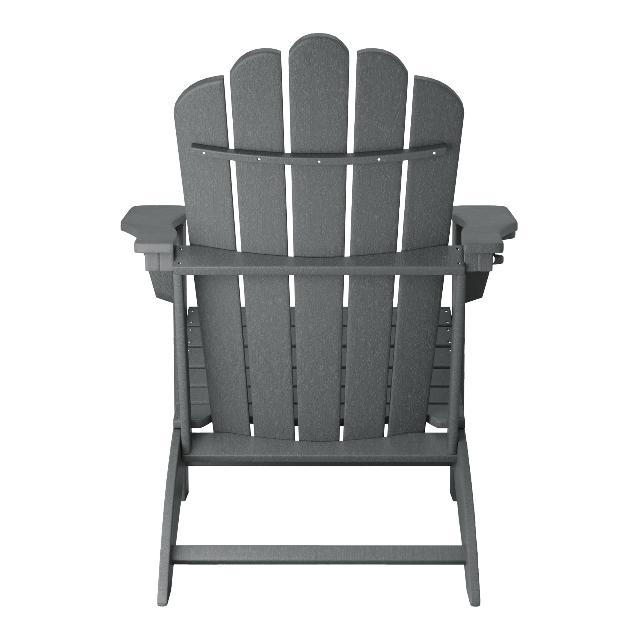 Lakeview Outdoor Patio HDPE Adirondack Chair With Cup Holder