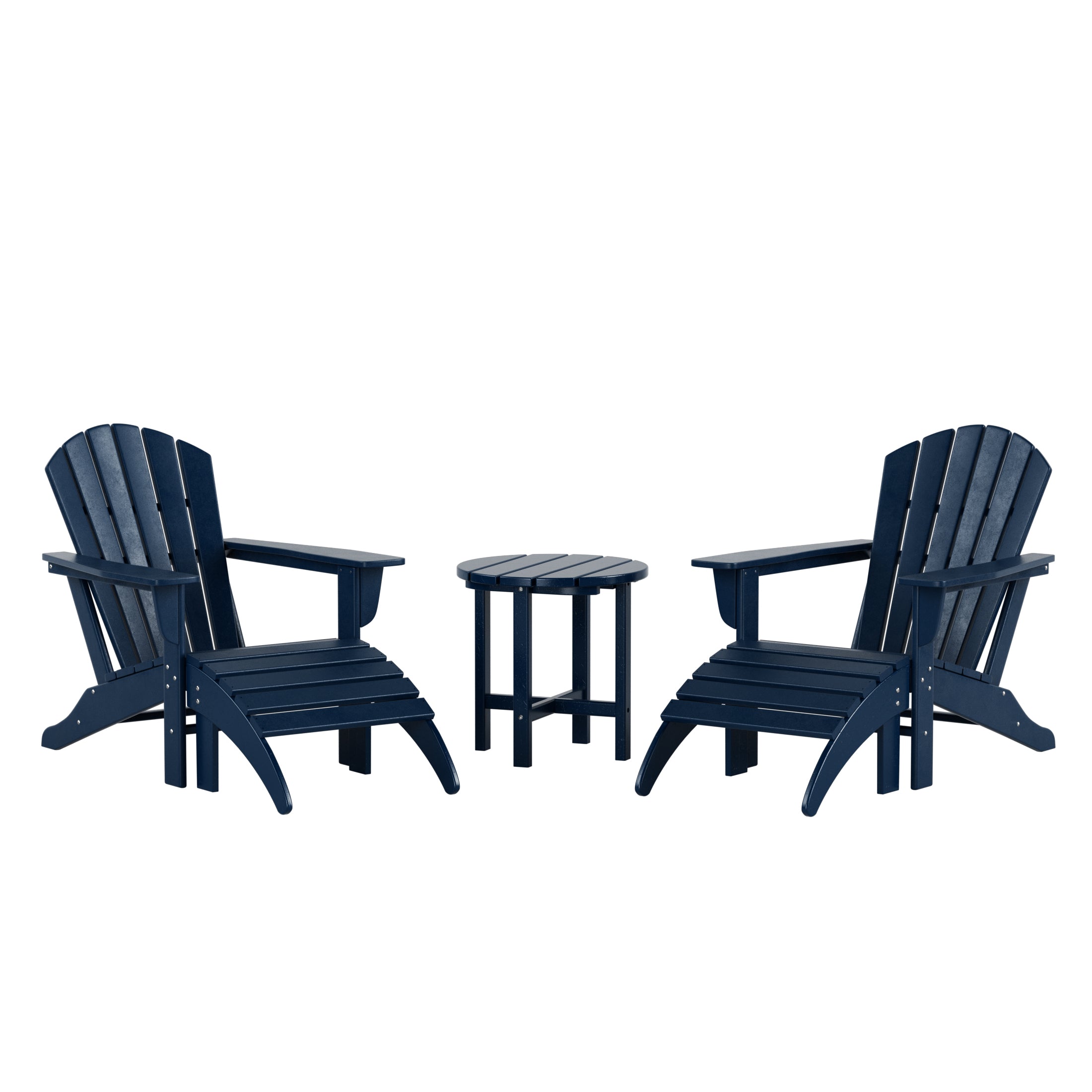 Portside Outdoor Adirondack Chair With Ottoman And Side Table 5-Piece Set