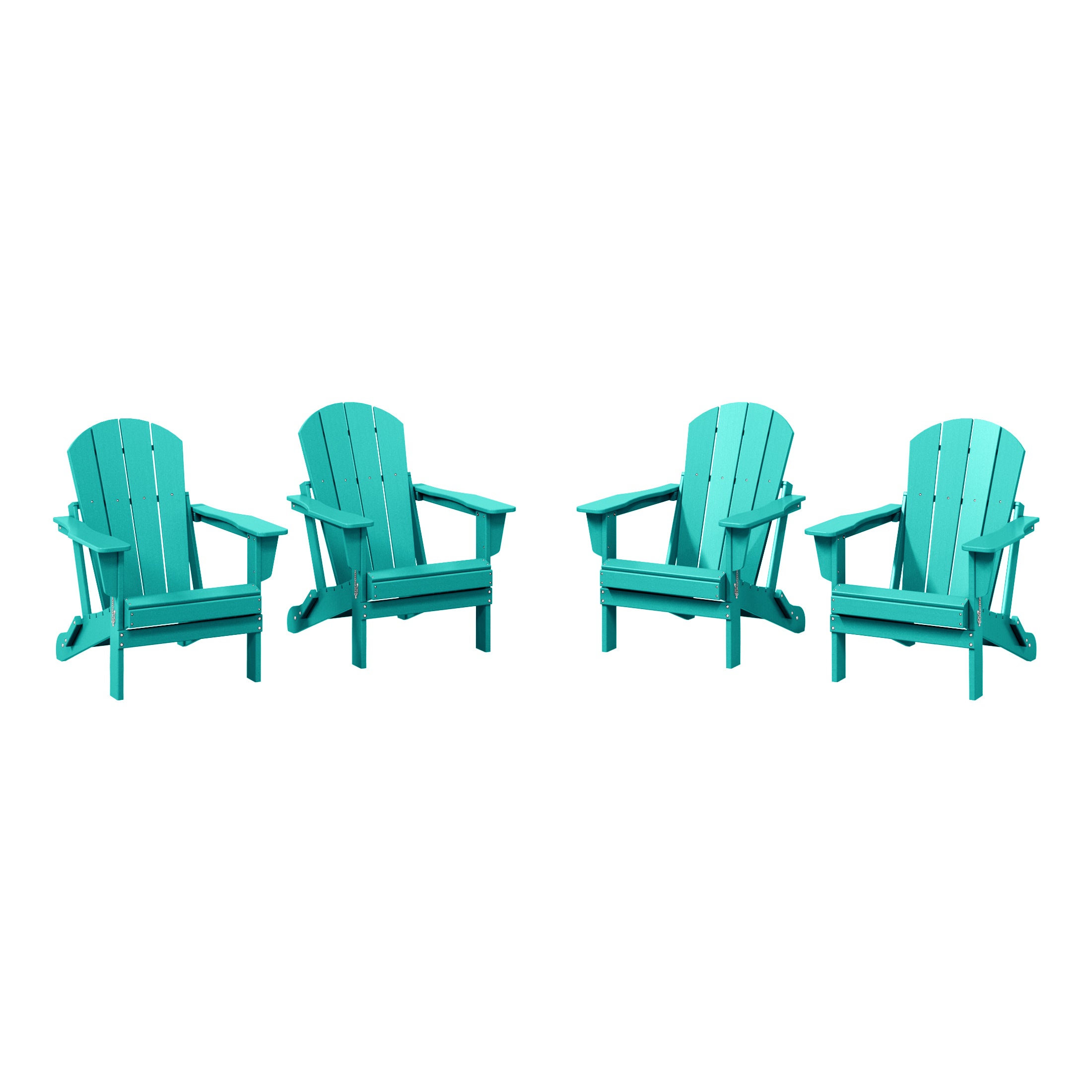 Paradise Westintrends 4-Piece set outdoor folding Poly Adirondack chair