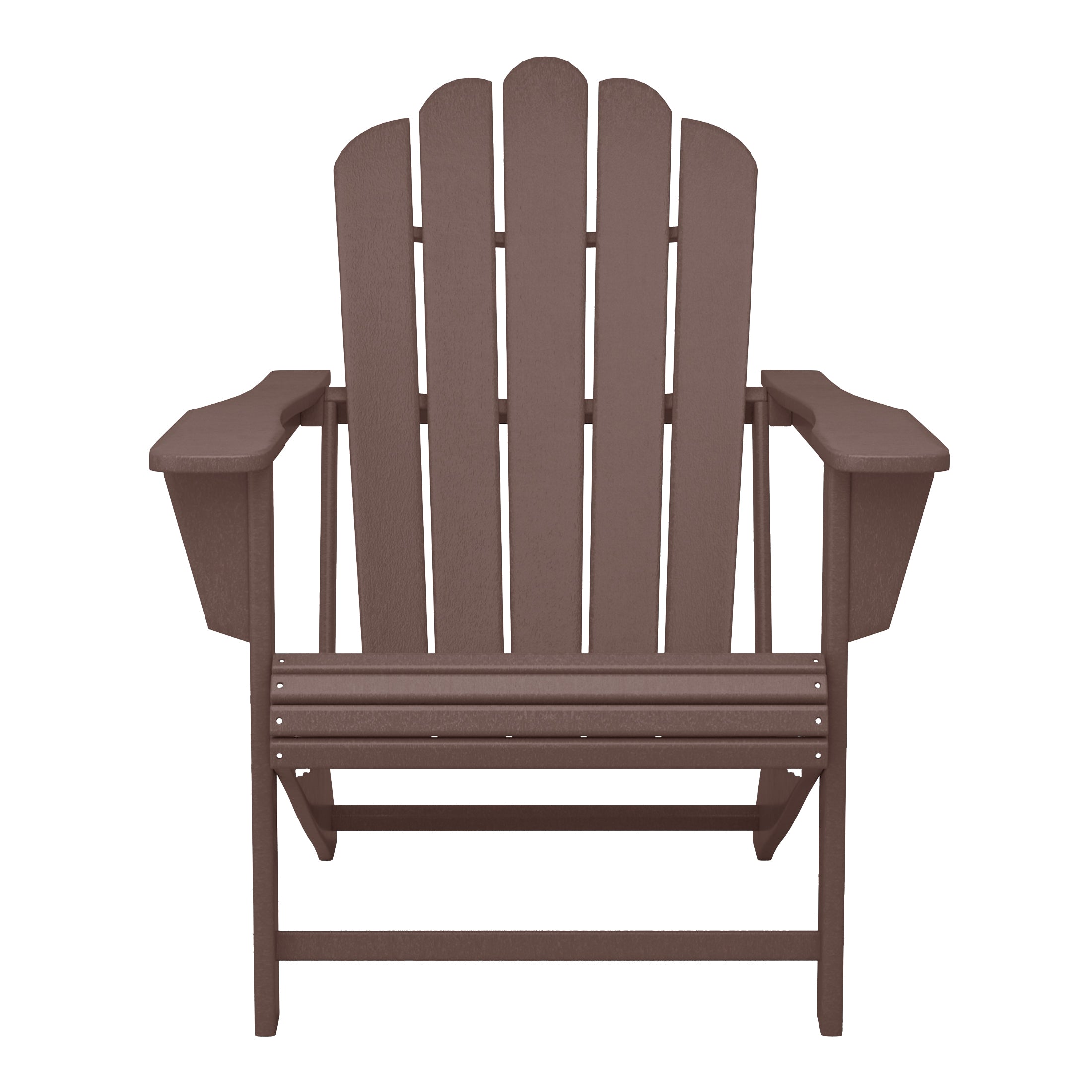 Lakeview Outdoor Patio HDPE Adirondack Chair With Cup Holder