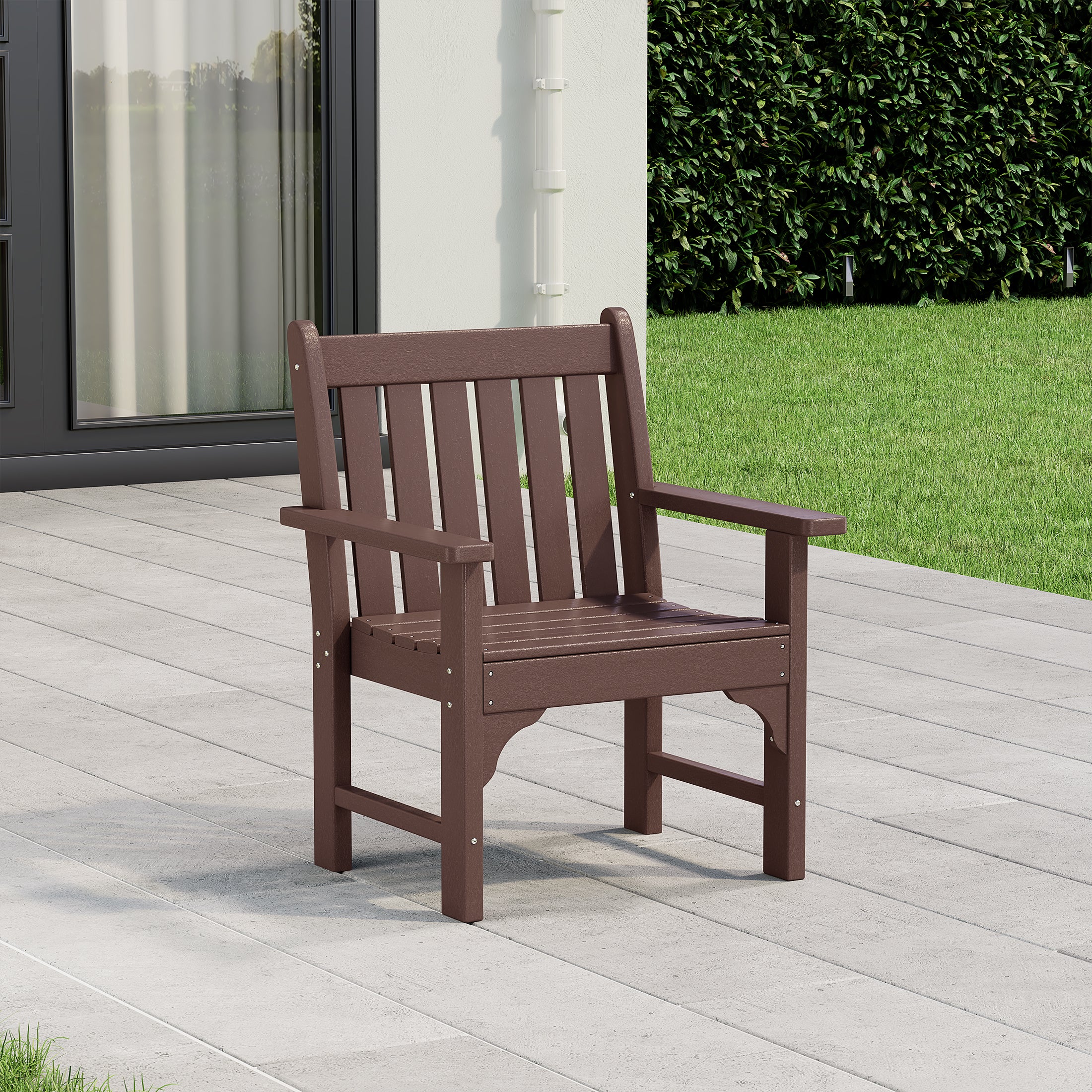 Paradise Outdoor Patio HDPE Garden Dining Arm Chair