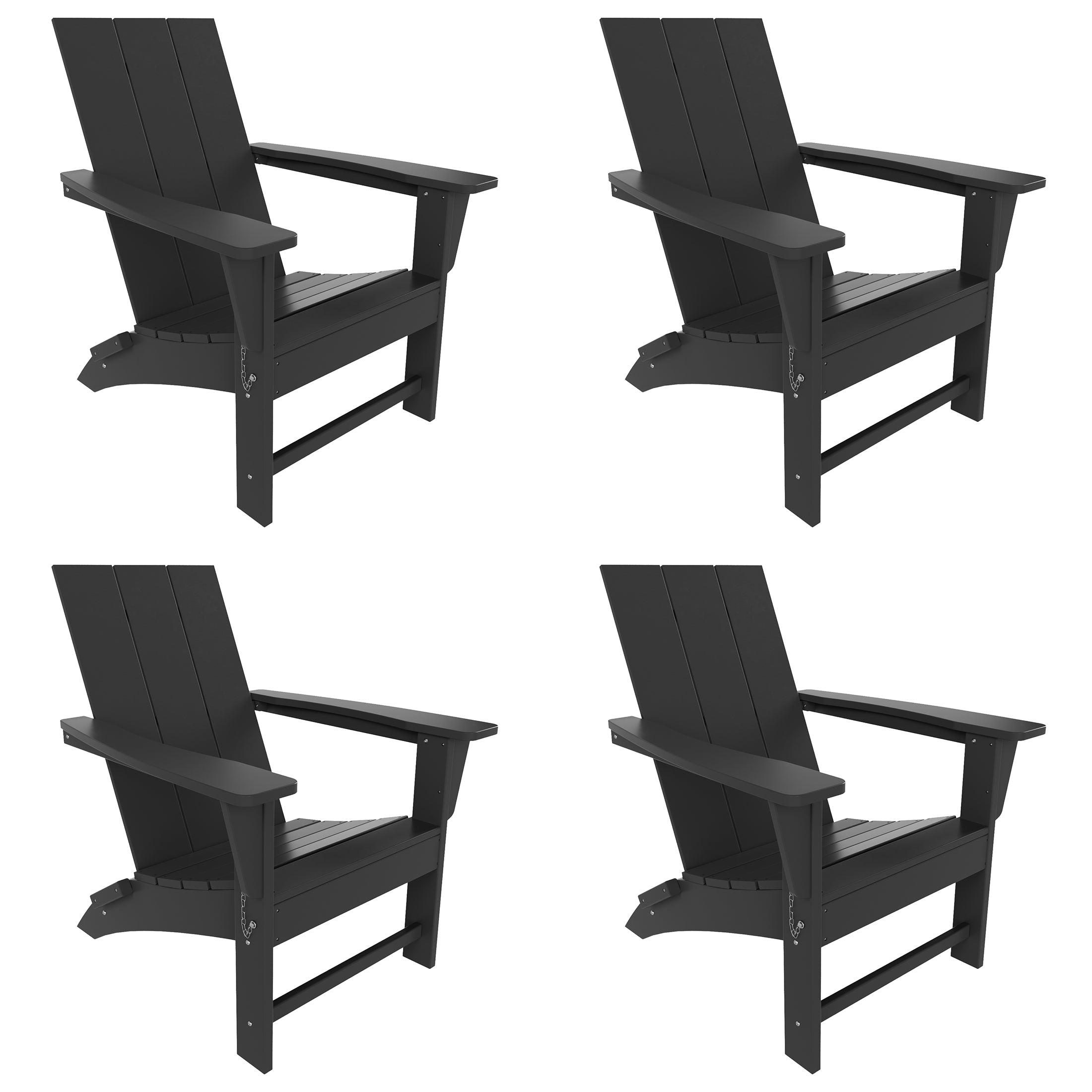 Palms Westintrends Modern Outdoor Folding Adirondack Chair (Set of 4)