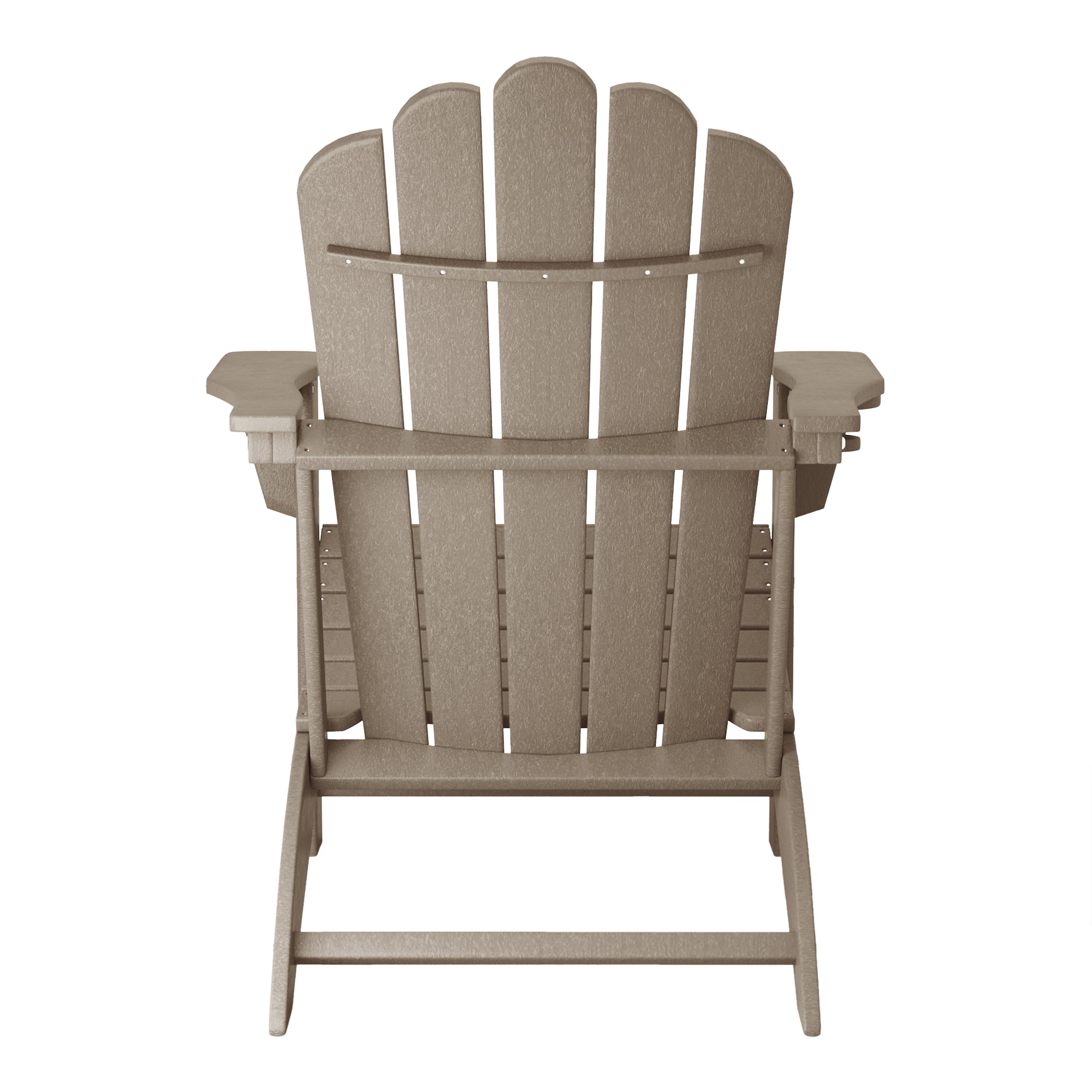 Lakeview Outdoor Patio HDPE Adirondack Chair With Cup Holder