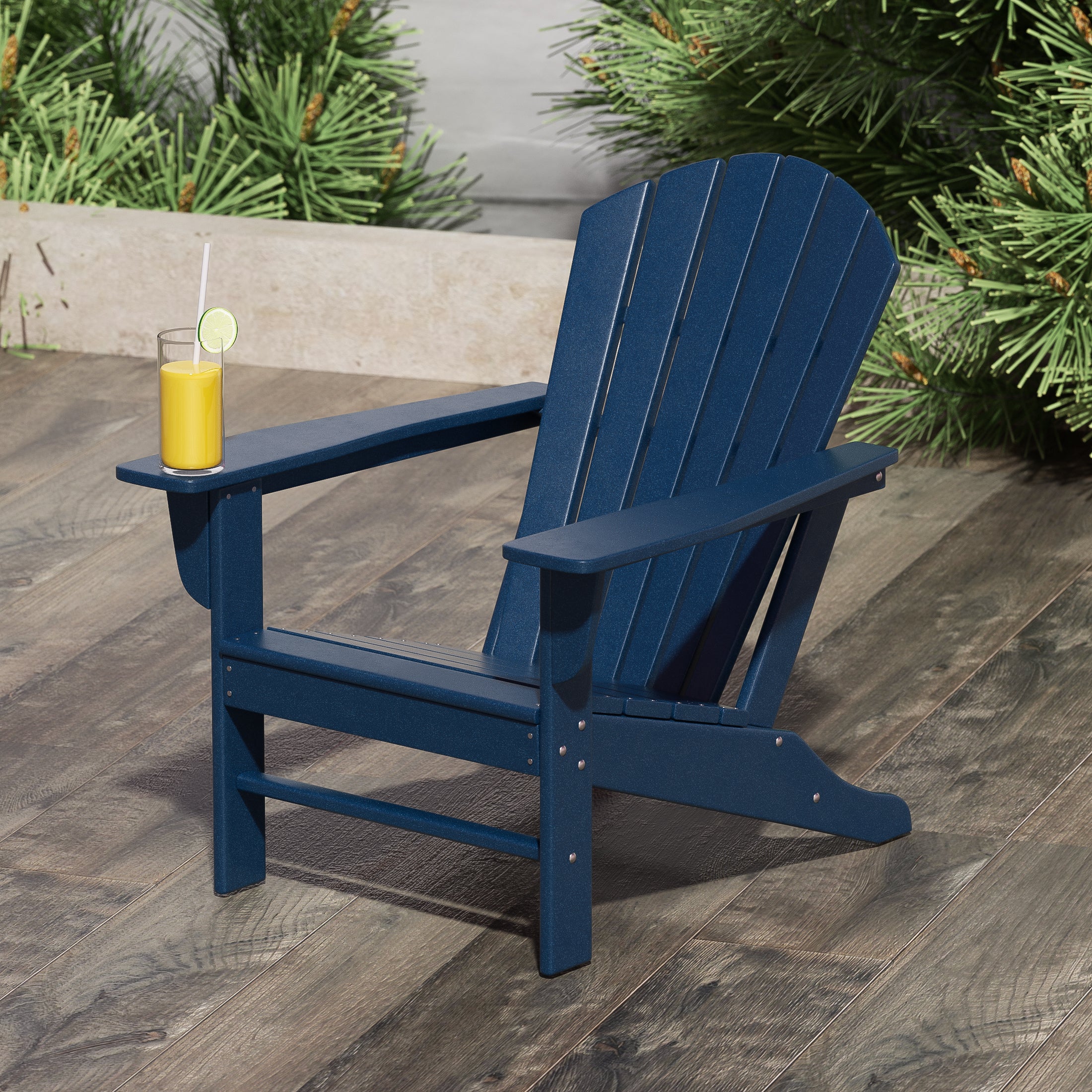 Portside HDPE Outdoor Patio Adirondack Chair