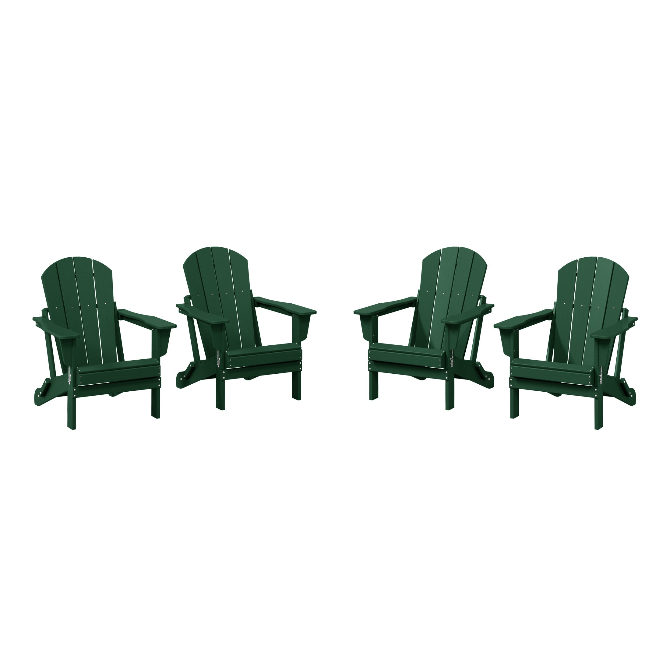 Paradise Westintrends 4-Piece set outdoor folding Poly Adirondack chair