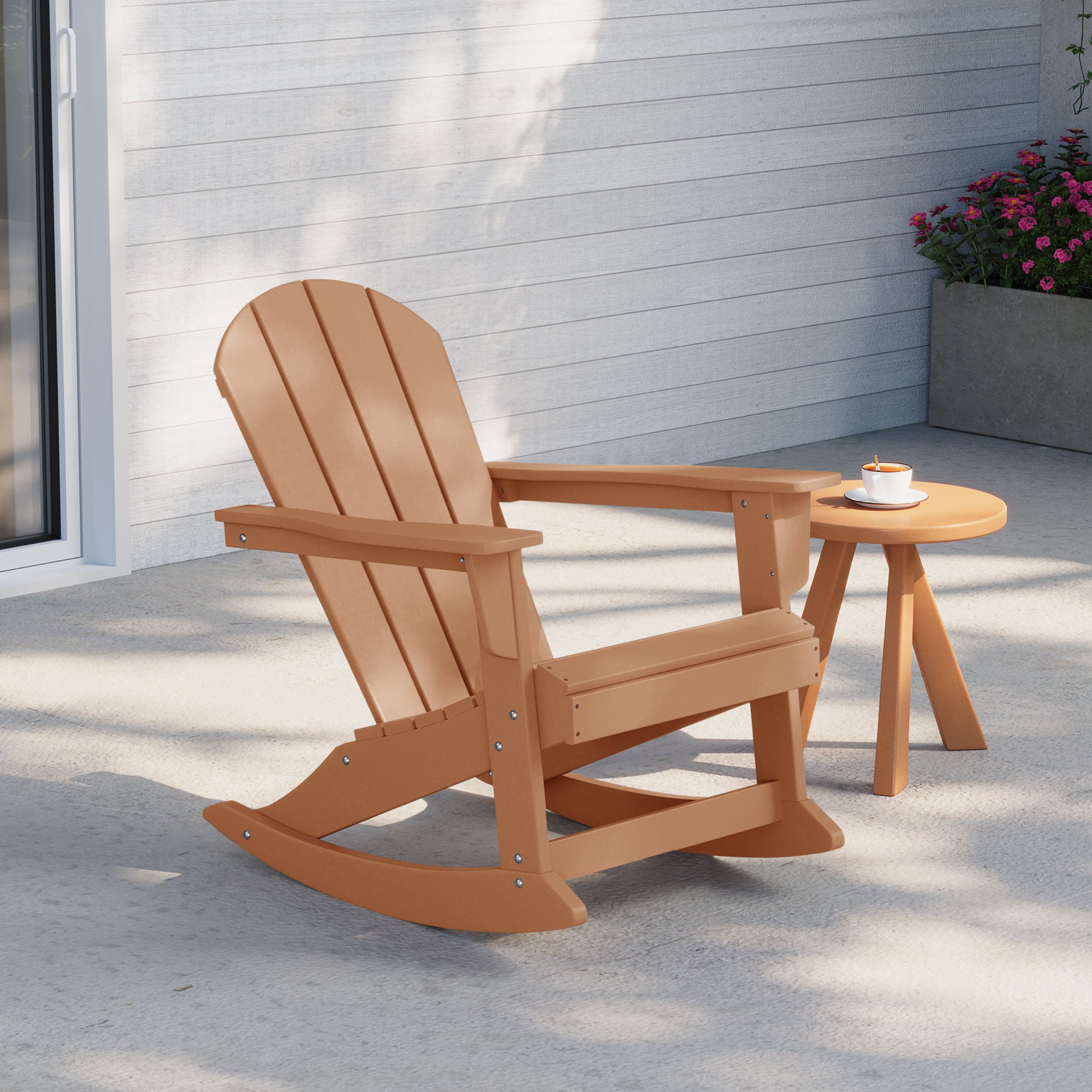 Paradise Westintrends Outdoor / Patio Poly Adirondack rocking chair